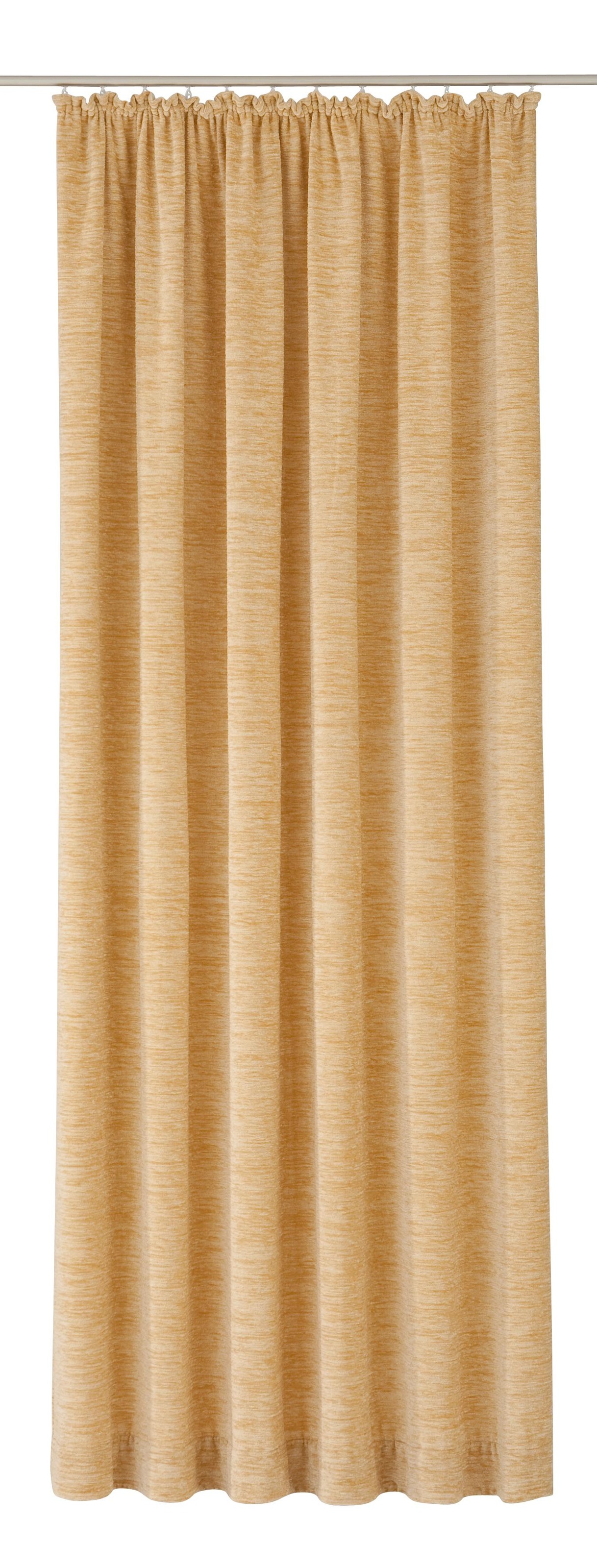 Vorhang BEIGE, B:172cm H:255cm, beige, Chenille, Polyacryl, Wohnzimmer, Gardinen, "Tromsö"
