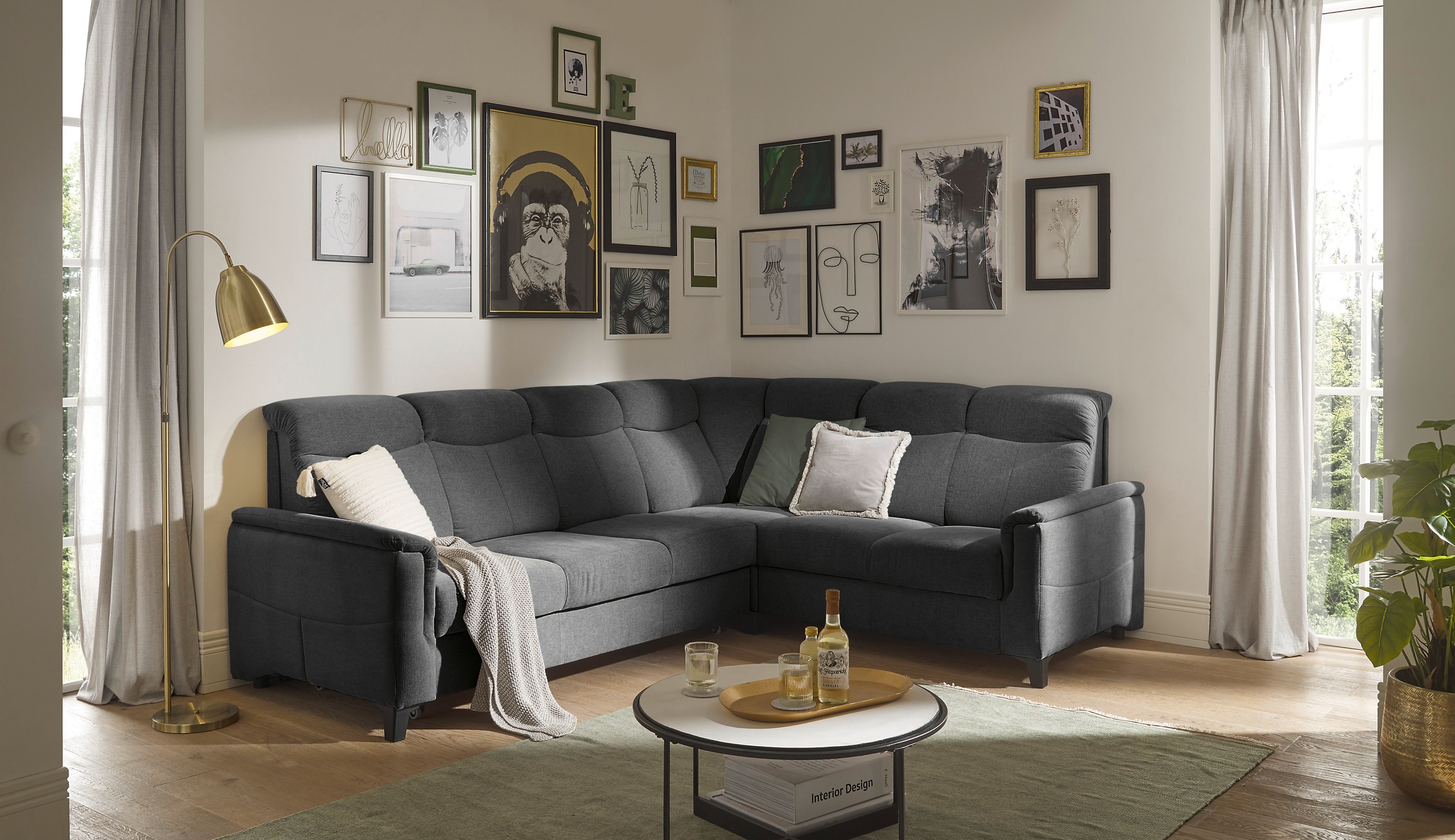 ED EXCITING DESIGN Ecksofa »Brixen«, mit Bettfunktion, Bettkasten, frei im Raum... kaufen