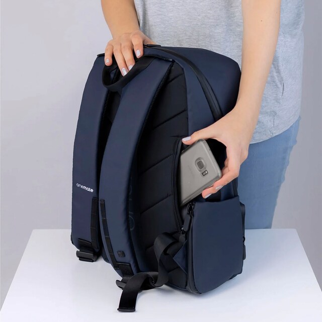Black Friday onemate Daypack »Clarity, blau«, mit Laptopfach; aus recycelten  PET-Flaschen | BAUR