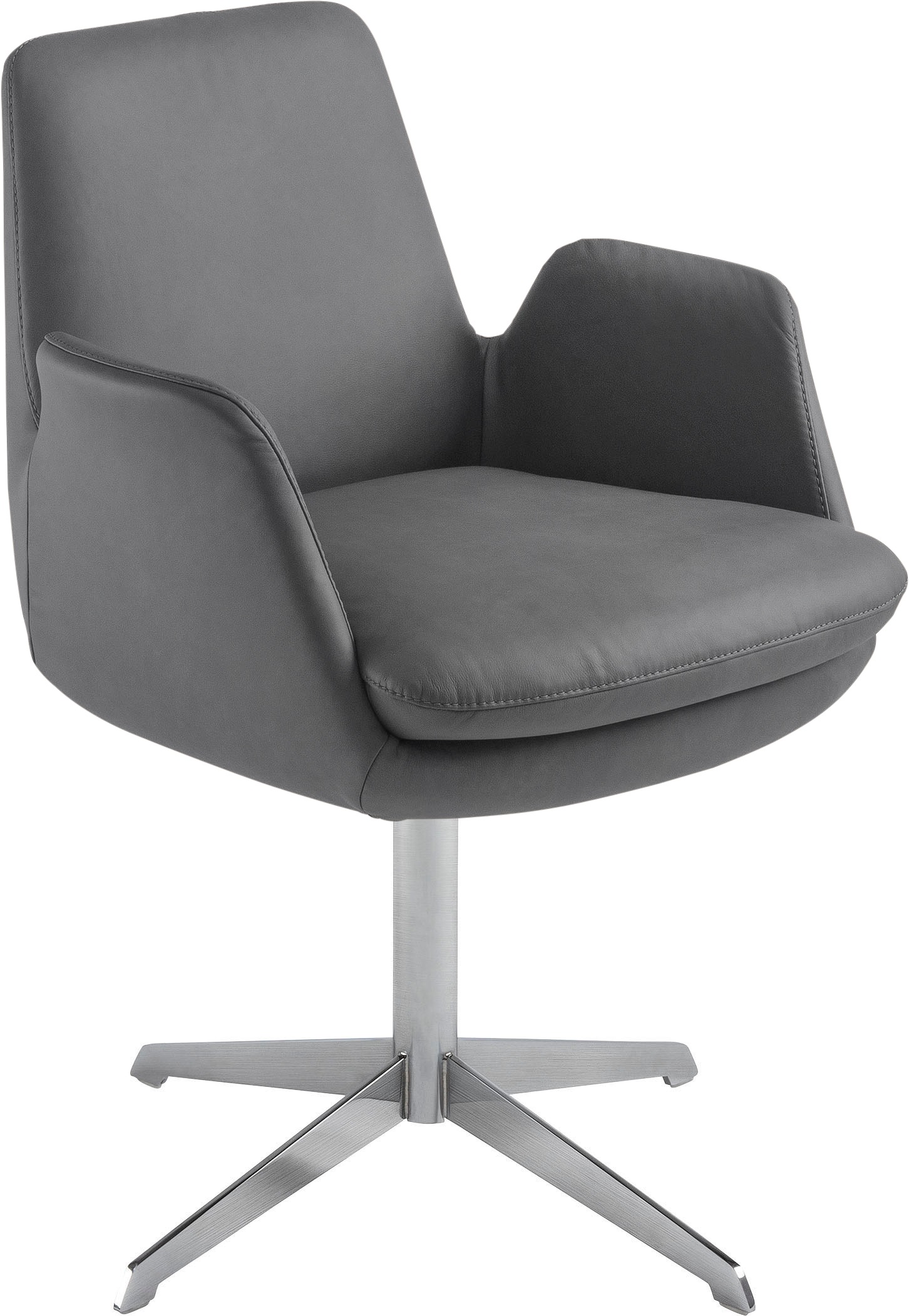 K+W Komfort & Wohnen Drehstuhl "Cube" () Rückholfunktion, Untergestell Edel günstig online kaufen