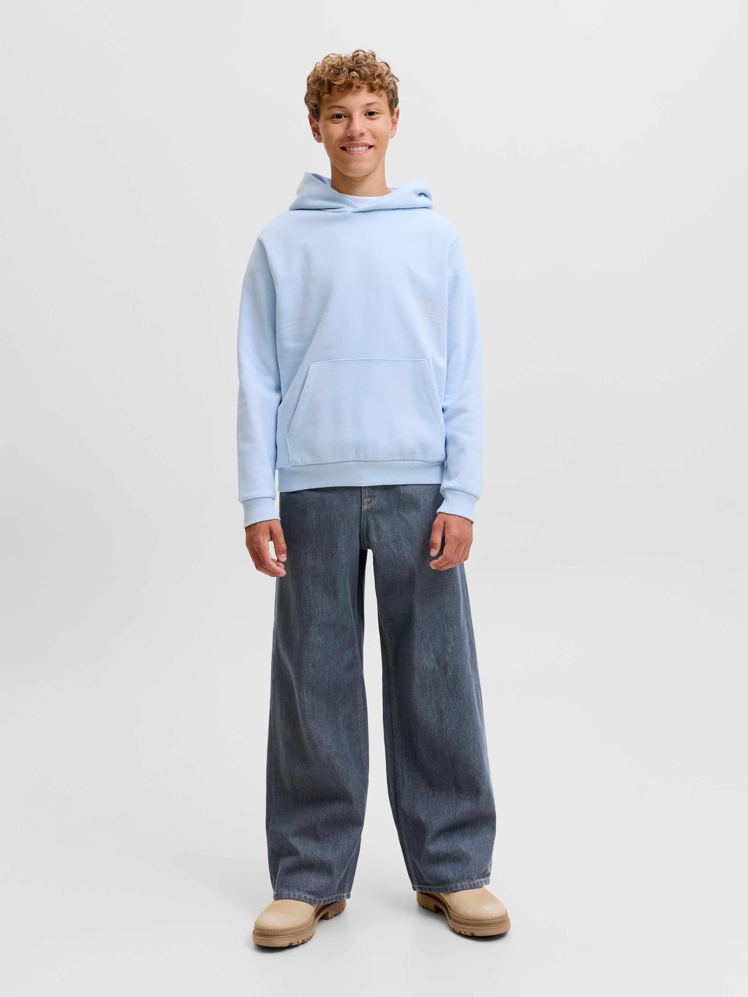 Jack & Jones Junior Weite Jeans »JJIDAVE JJORIGINAL AKM 899 SN JNR« Baumwolle, weit geschnitten