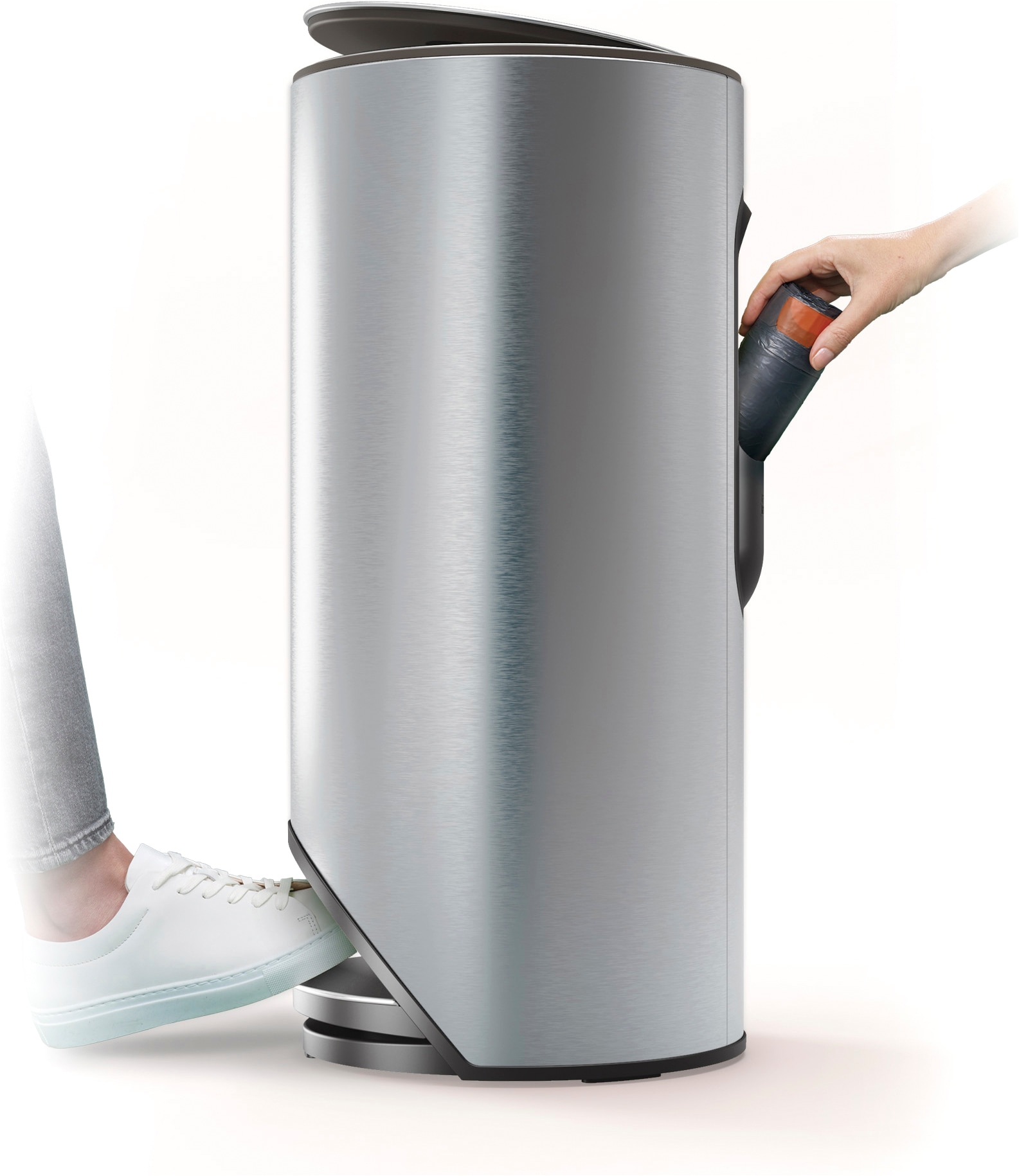Joseph Joseph Mülleimer »Arc 30-Liter-Slimline-Treteimer« inkl. Integriertem Halter für Müllbeutel