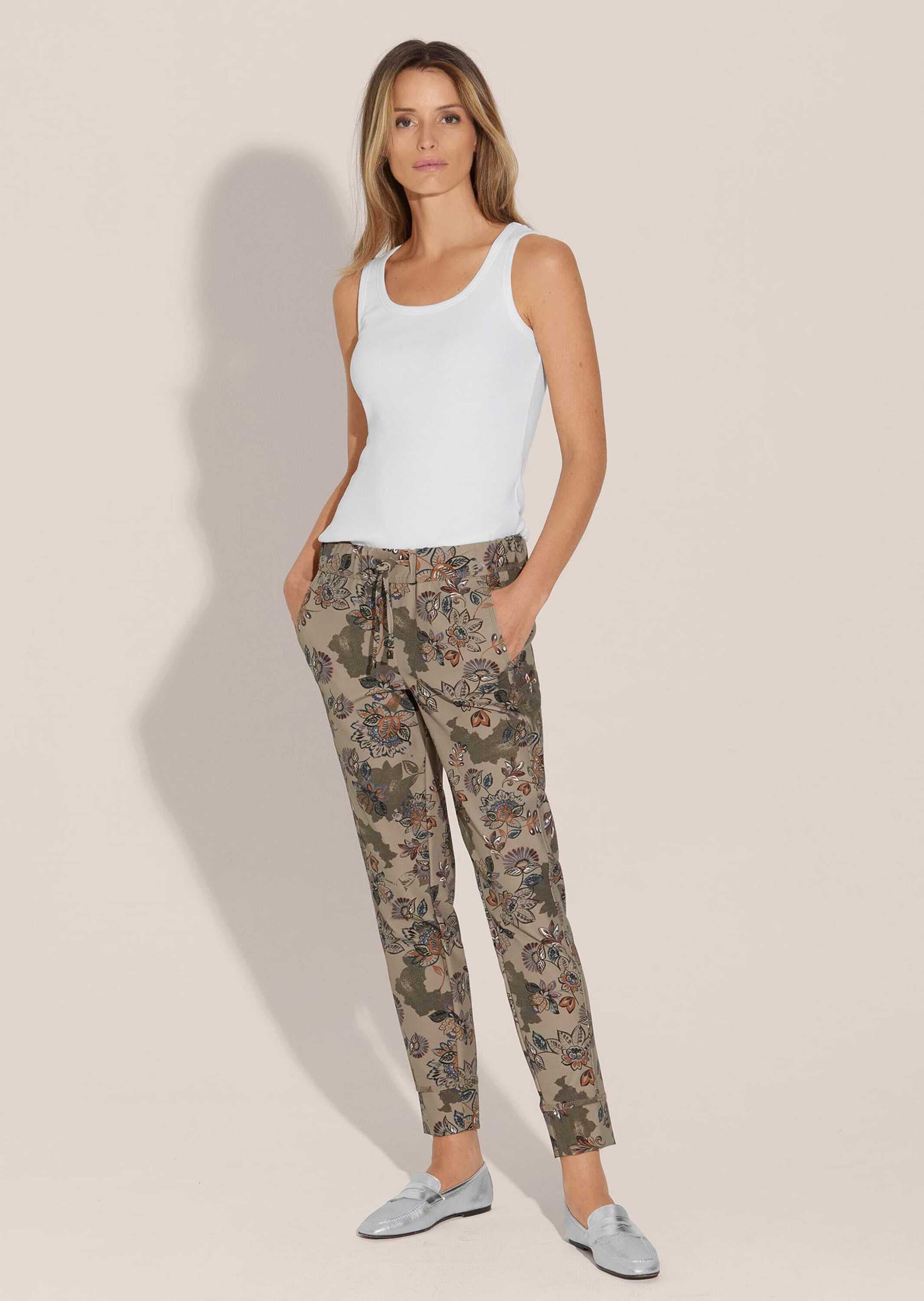 MADELEINE Jogger Pants »Druckhose Hose mit Blumenmuster«