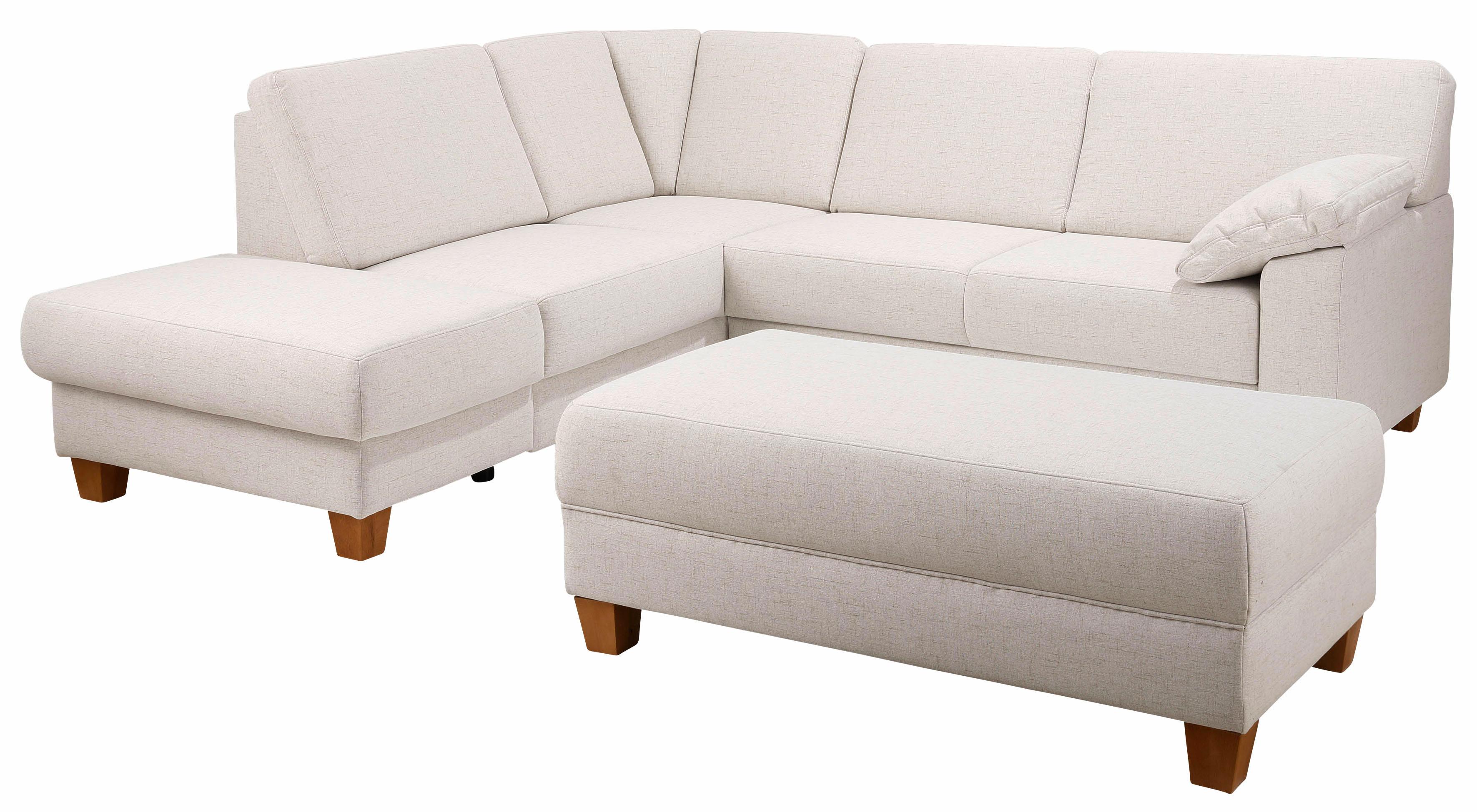 Home affaire Ecksofa "Belfort L-Form" mit Federkern, wahlweise mit Schlaffunktion und Stauraum