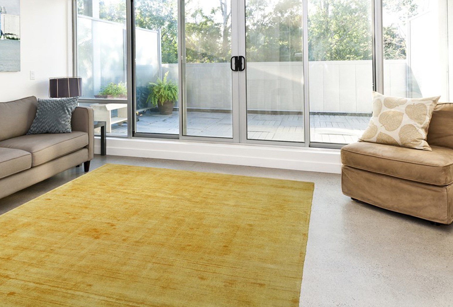 Teppich MY HOME "Besarta" Gr. 2, gelb, B:80cm H:13mm L:150cm, Viskose, Teppiche, Teppich, Wohnzimmer