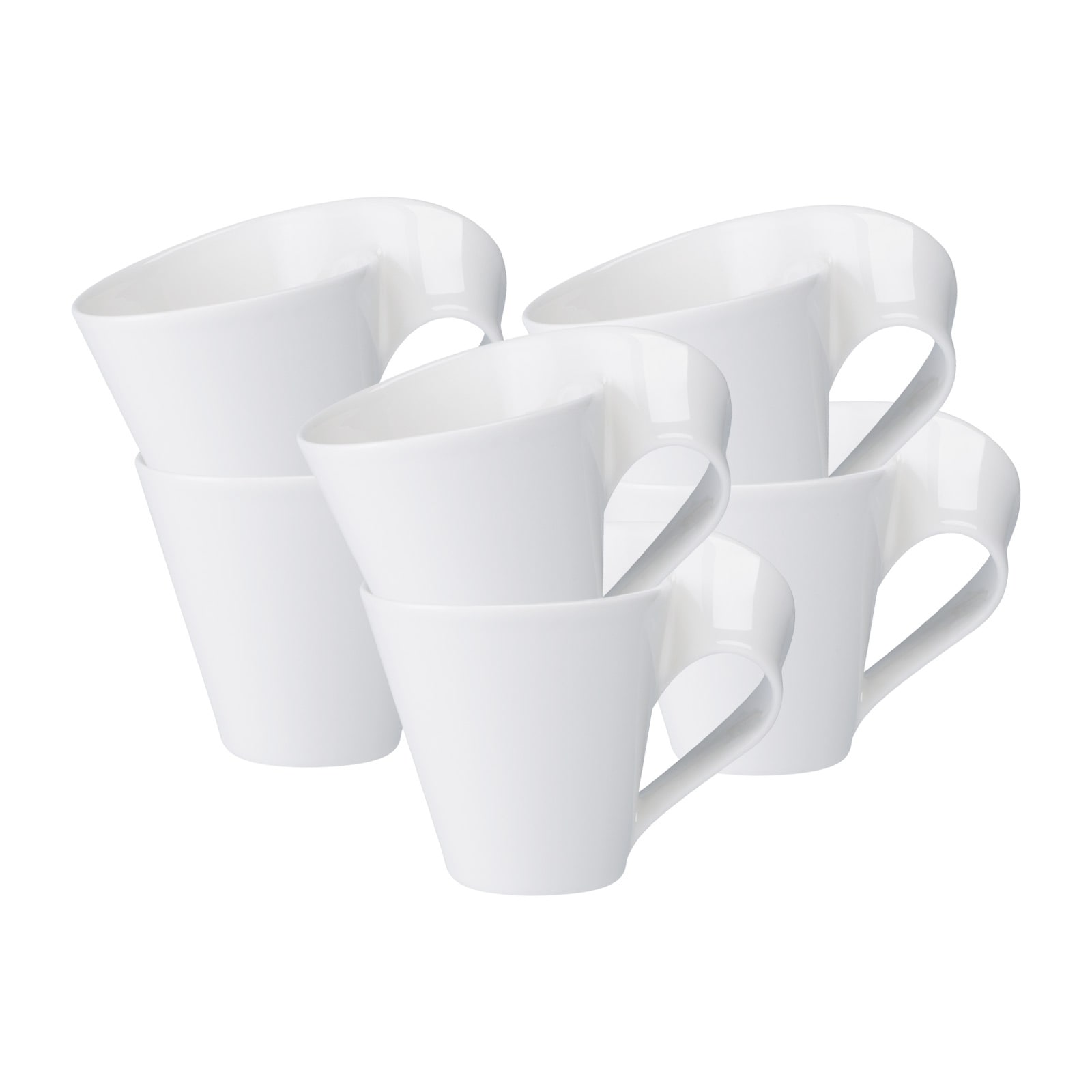Villeroy & Boch Becher "Caffè Becher mit Henkel NewWave 250 ml 6er Set weiß günstig online kaufen