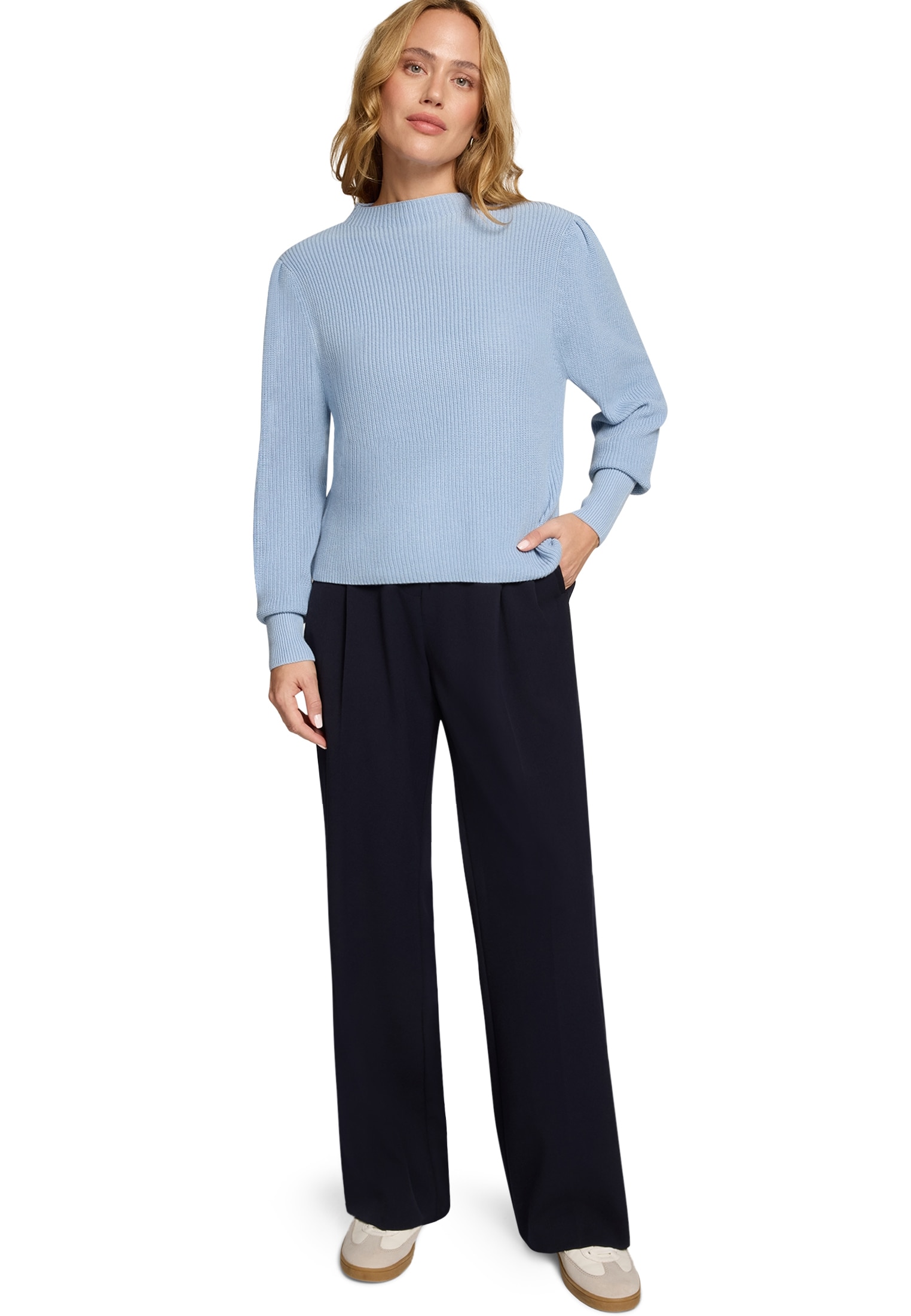 Zero Strickpullover »Damen mit Ballonärmeln« 1 tlg. Plain/ohne Details