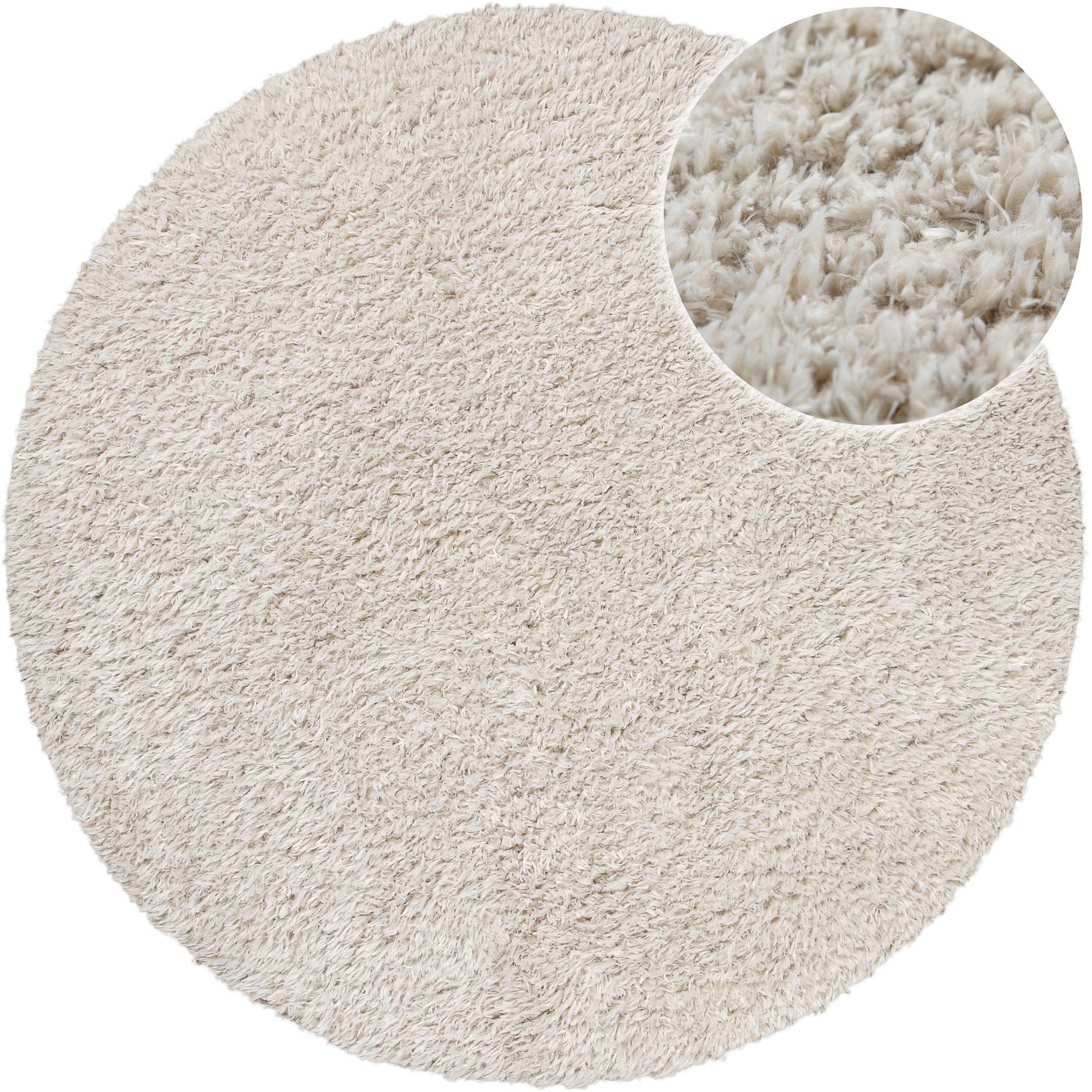 OTTO home Hochflor-Teppich "Josetta" rund 50 mm Höhe Langflor, Shaggy, dich günstig online kaufen