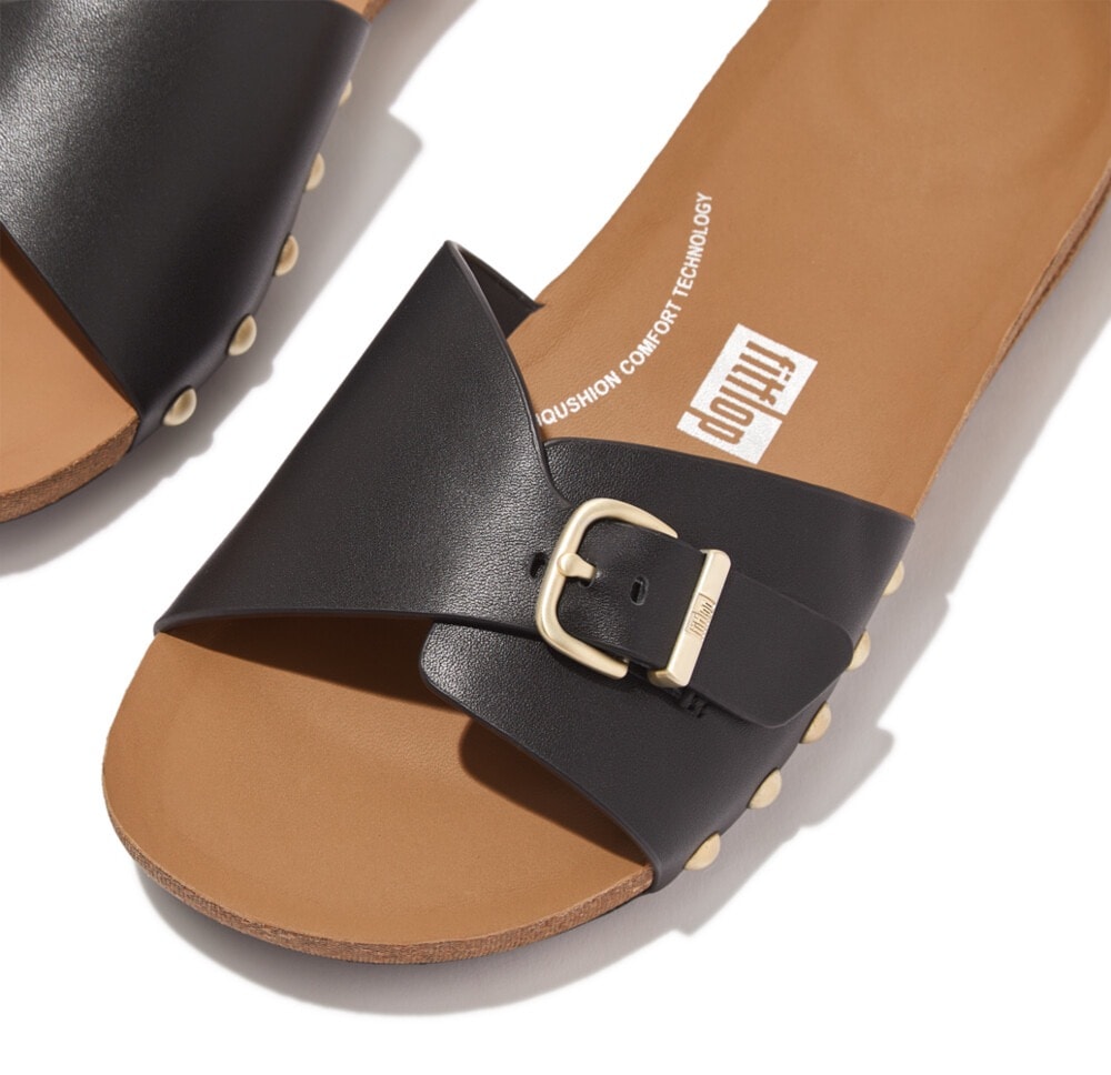 Fitflop Pantolette "IQUSHION ADJUSTABLE BUCKLE LEATHER SLIDES", Sommerschuh günstig online kaufen