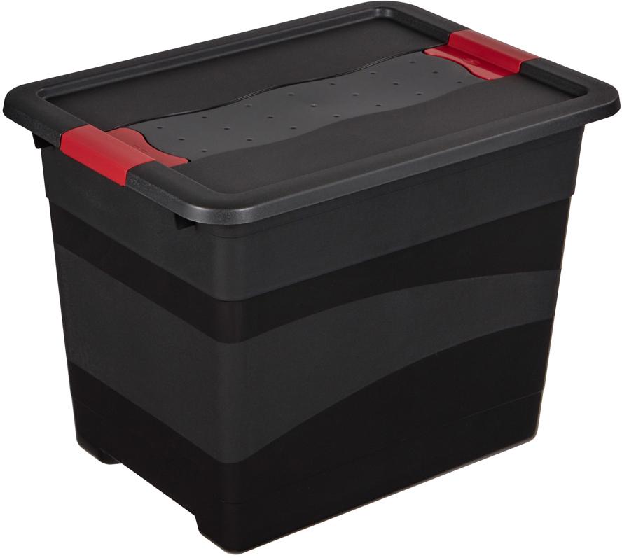 Thumbnail - keeeper Transportbehälter "eckhart" 29,5 cm breit 30 cm hoch 39,5 cm lang Set, 2 Stk. tlg. je 24 Liter, mit Deckel, Schi...