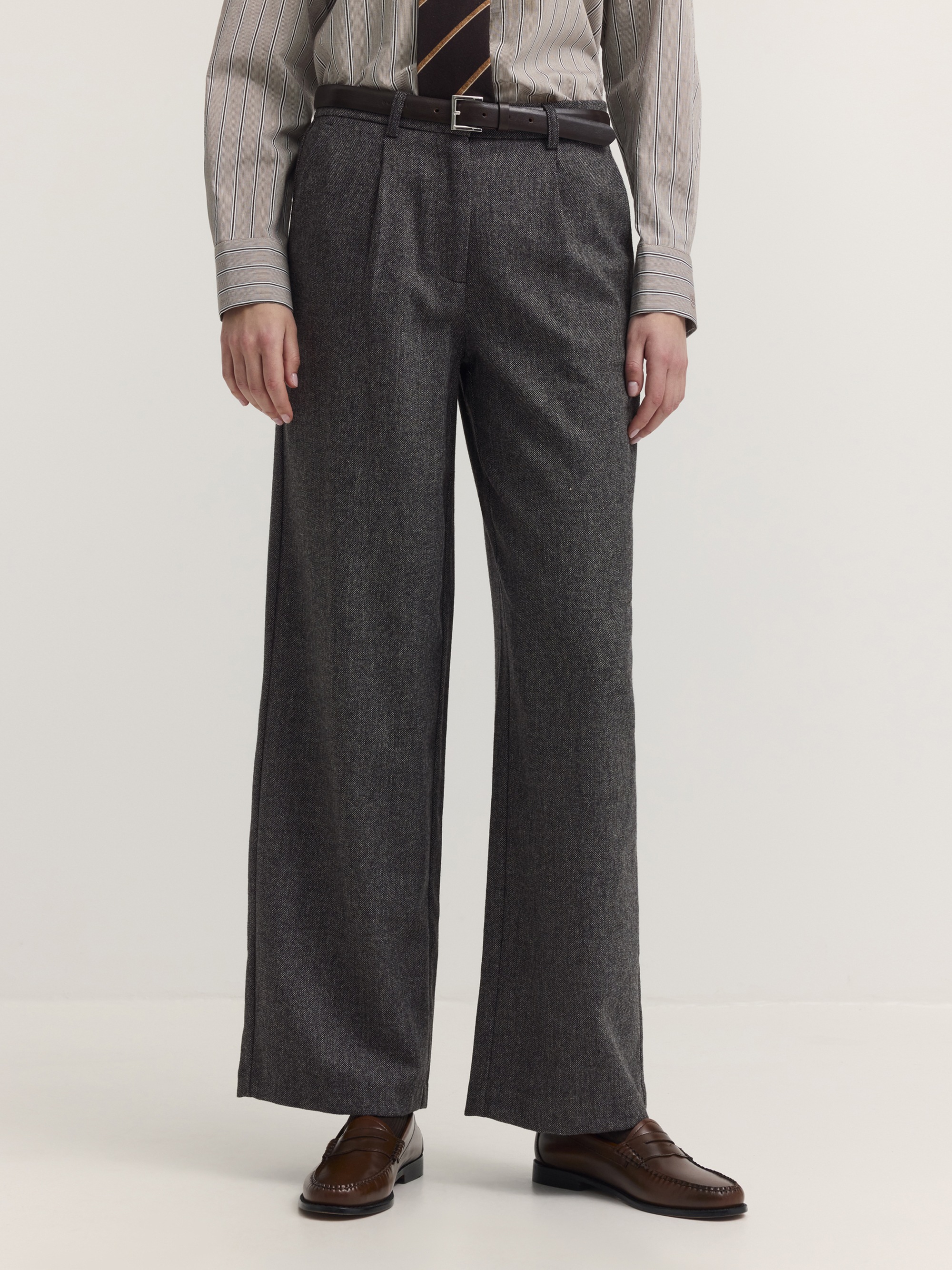bugatti Stoffhose "Modern Fit" Modern Fit Wollmix Bundfalte