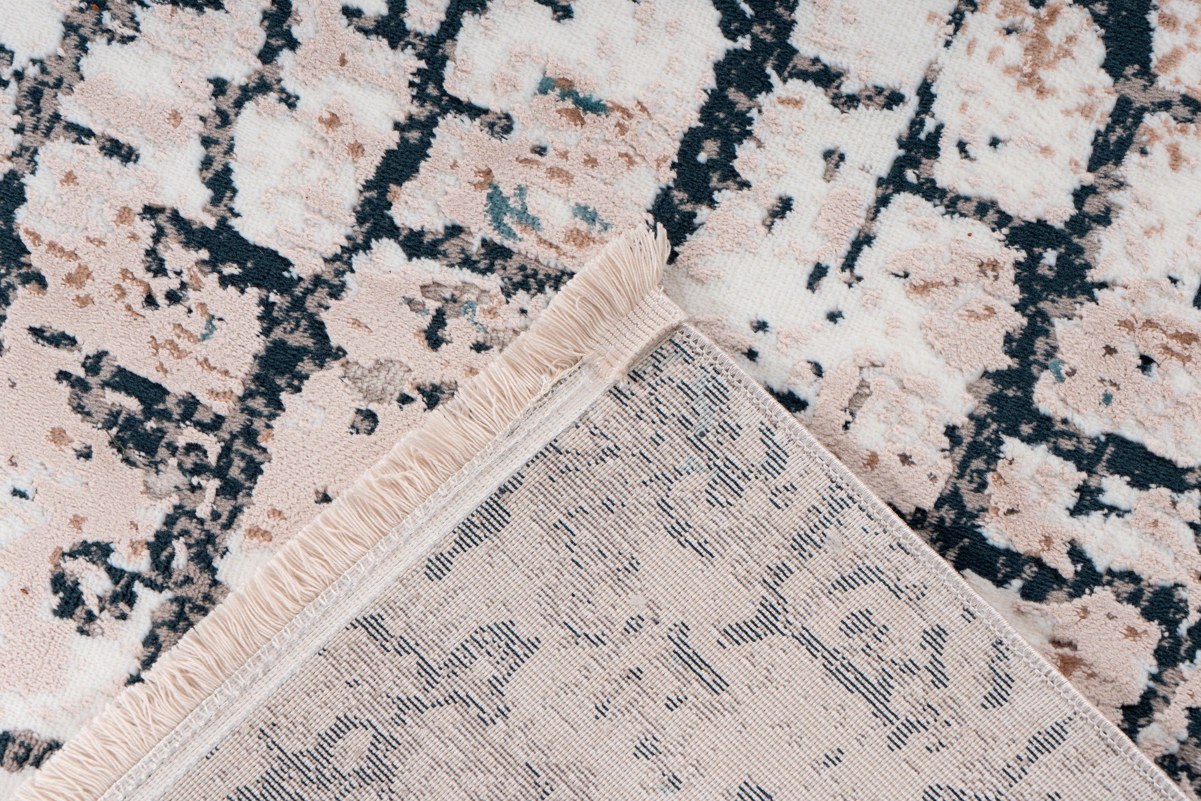 calo-deluxe Teppich »Miran 135«, rechteckig, 12 mm Höhe, Vintage Design, mit Fransen, Wohnzimmer