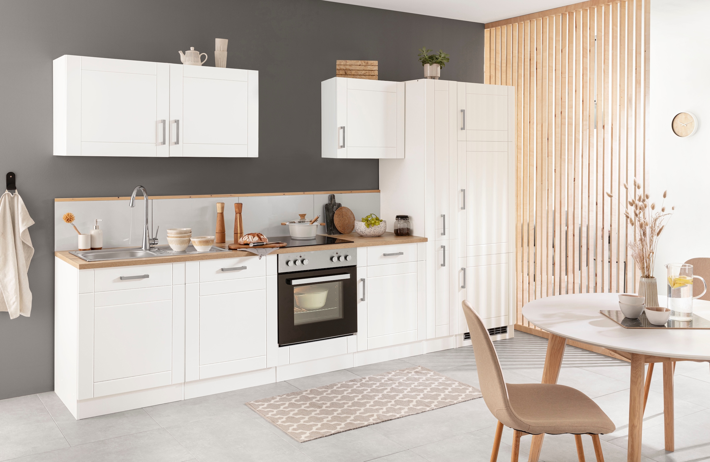 KOCHSTATION Küchenzeile »KS-Tinnum«, ohne E-Geräte, Breite 330 cm