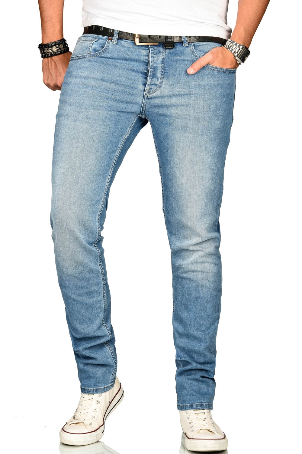 Alessandro Salvarini Stretch-Jeans »ASAngelo«, Angenehme Passform durch vorhandenen Elasthan Anteil