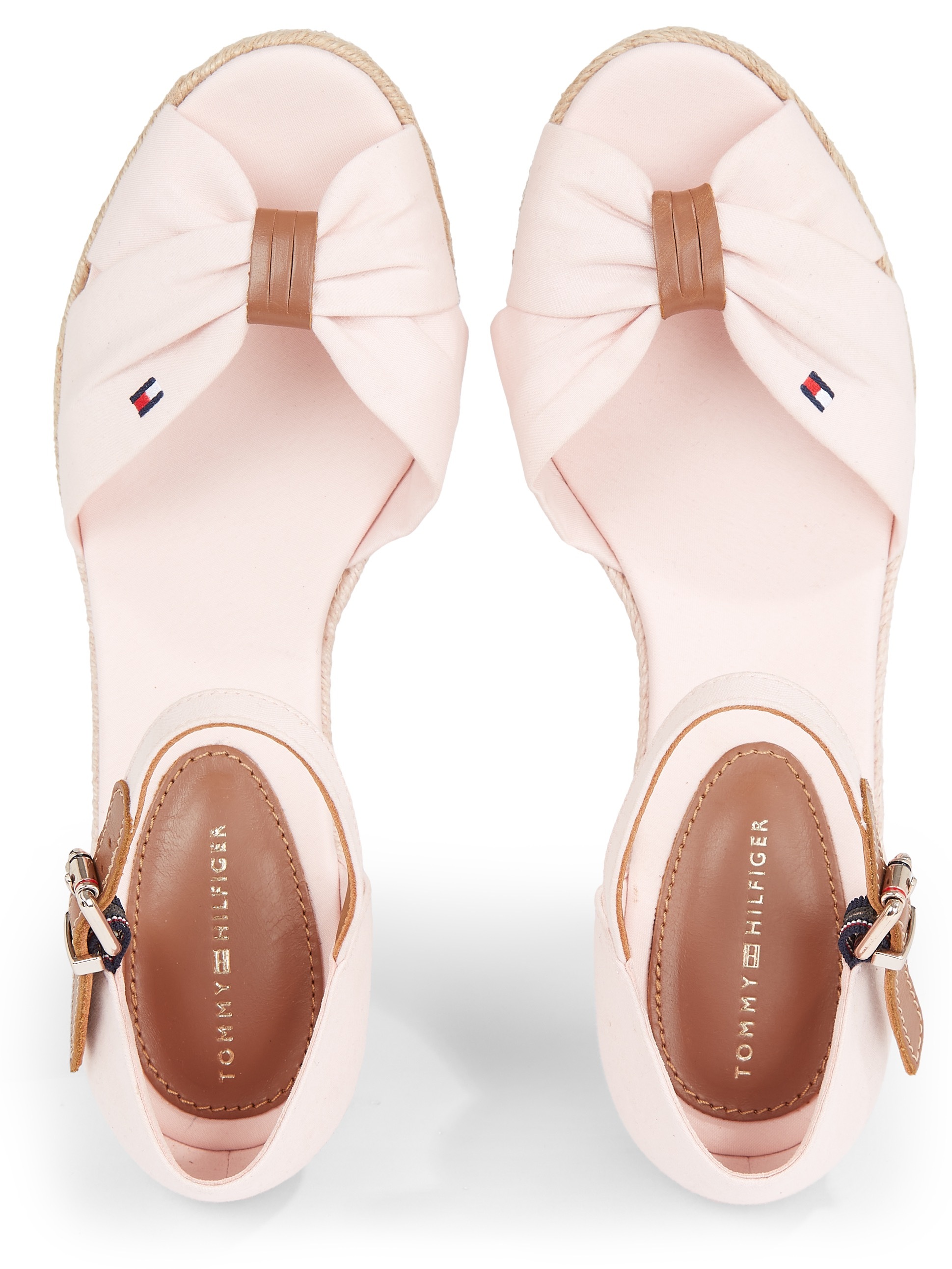 Tommy Hilfiger Keilsandalette "BASIC OPEN TOE MID WEDGE", Sommerschuh, Sand günstig online kaufen