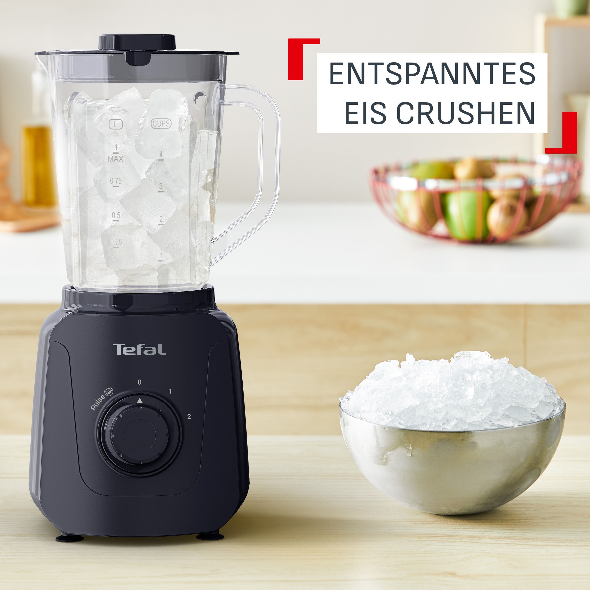 Tefal Standmixer »Blendforce Essential« 450 W 1 L, 2 Geschwindigkeitsstufen, Pulsmodus, inkl. Zerkleinerer