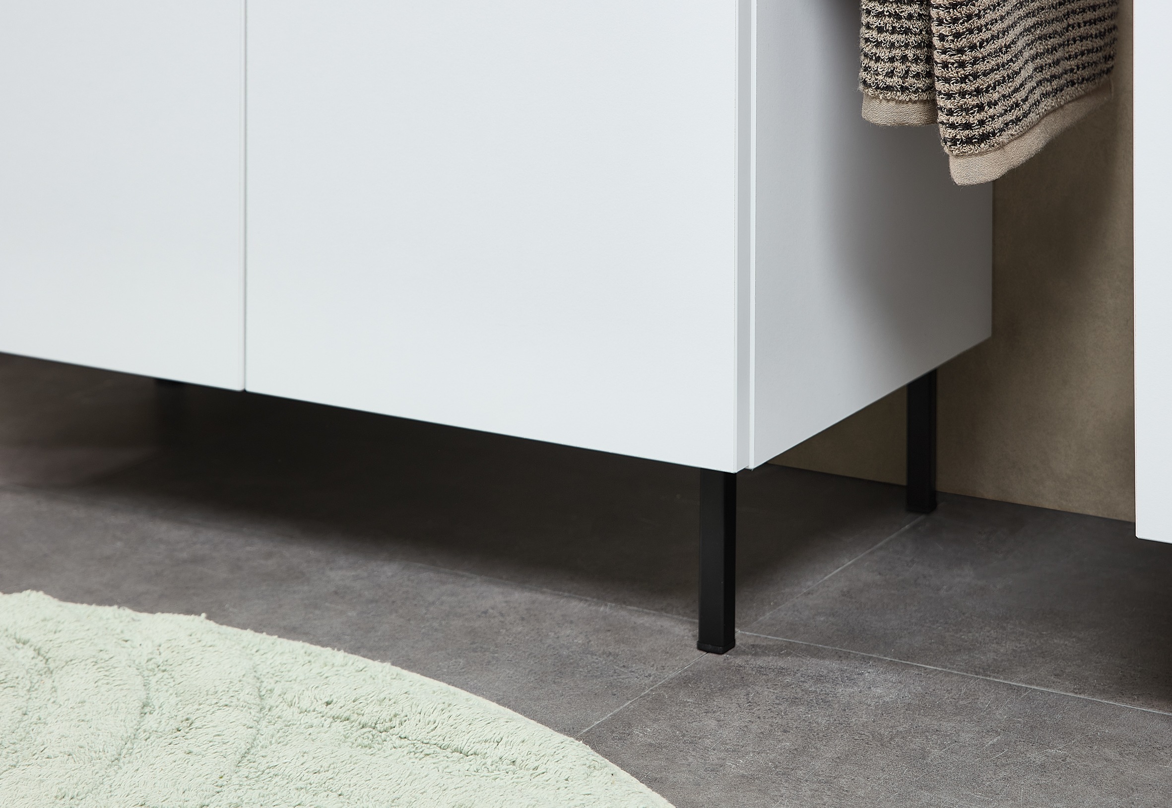 Saphir Möbelfuß »Quickset 4 Stück für Badmöbel« 4 Stk. tlg. Schwarz matt