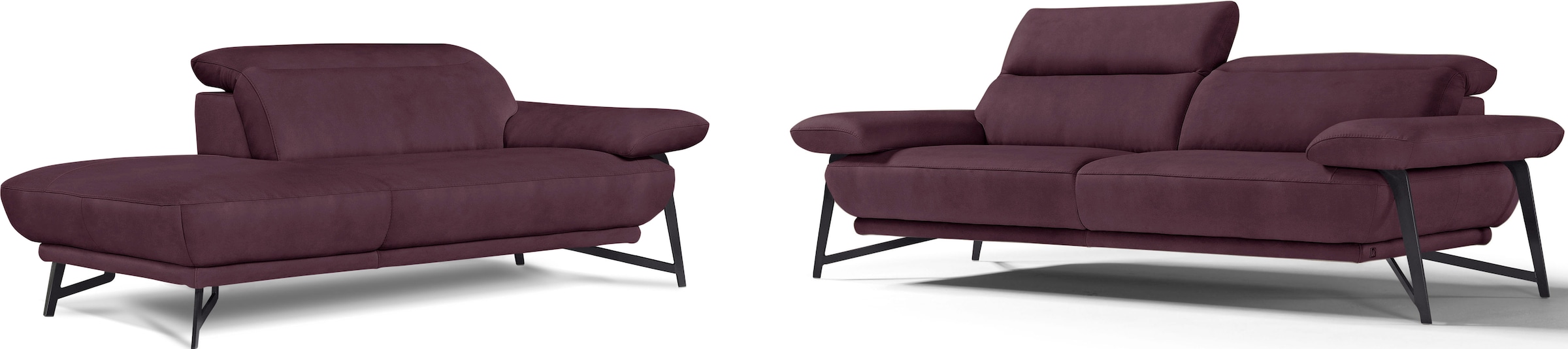 Egoitaliano Sofa "Anais, Design mit hohem Sitzkomfort, Fußfarbe schattengra günstig online kaufen