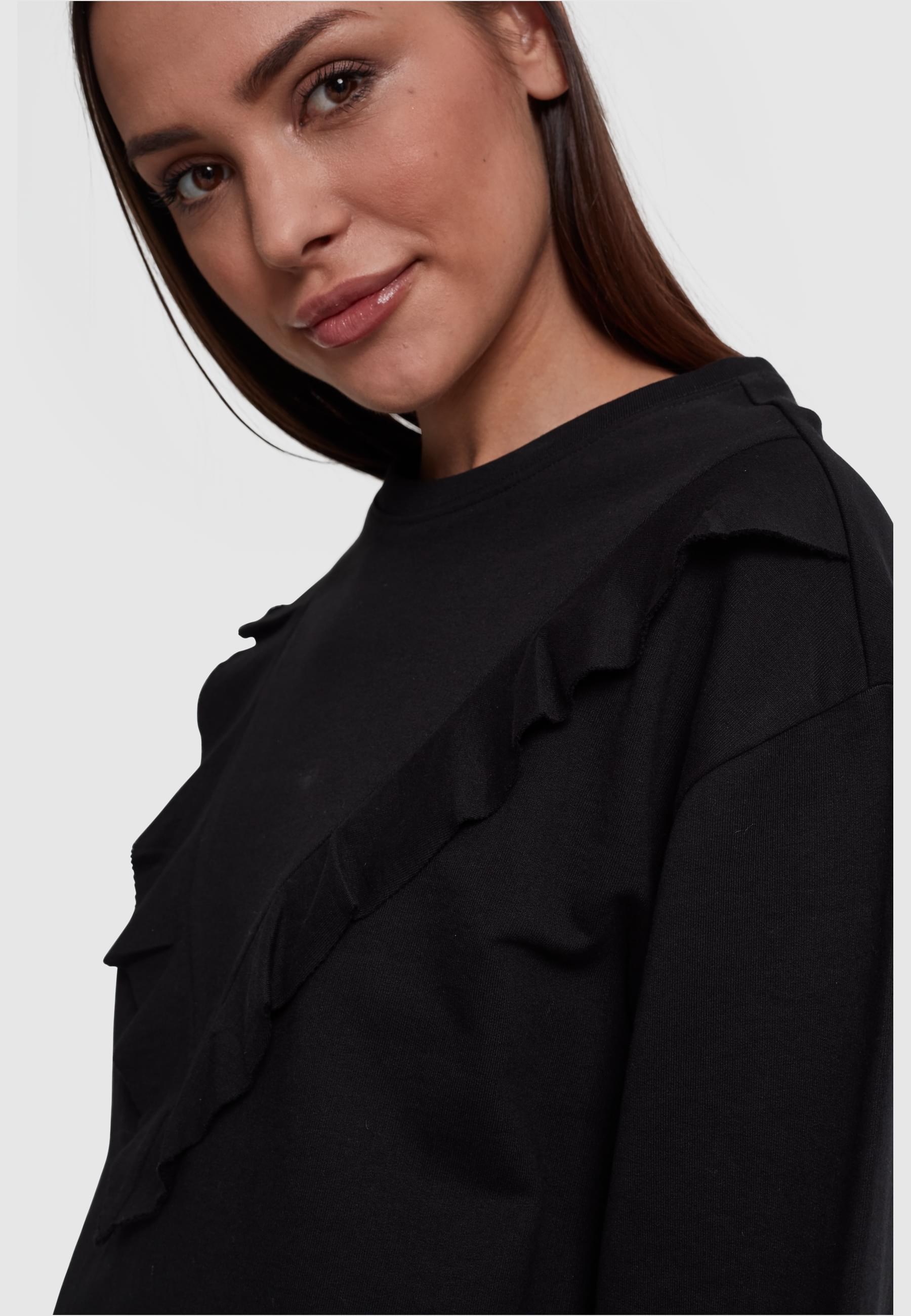 URBAN CLASSICS Sweatshirt »Urban Classics Damen Ladies Terry Volant Crew«, (1 tlg.)