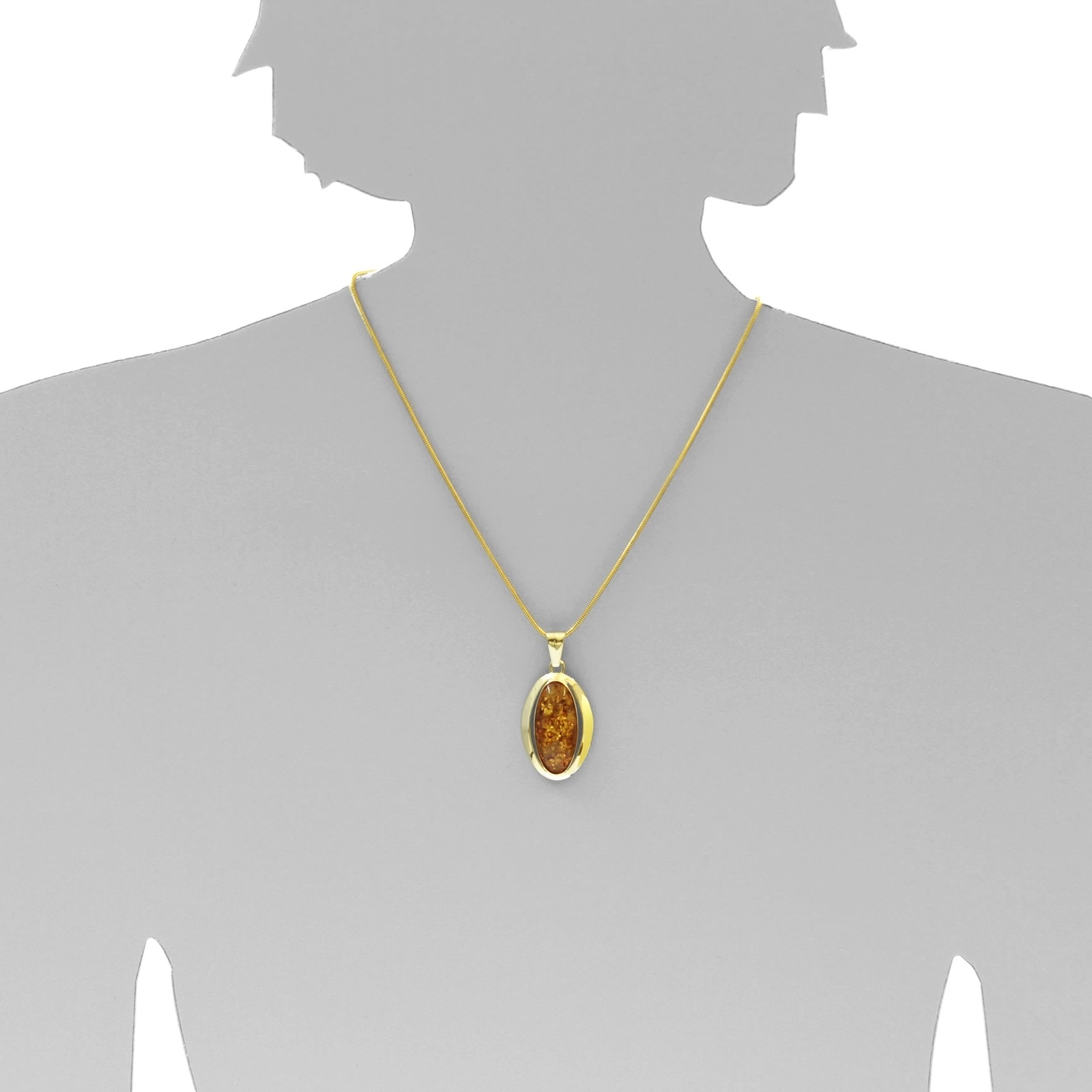 OSTSEE-SCHMUCK Kette und Anhänger Set »- Frieda - Gold 333/000 - Bernstein«