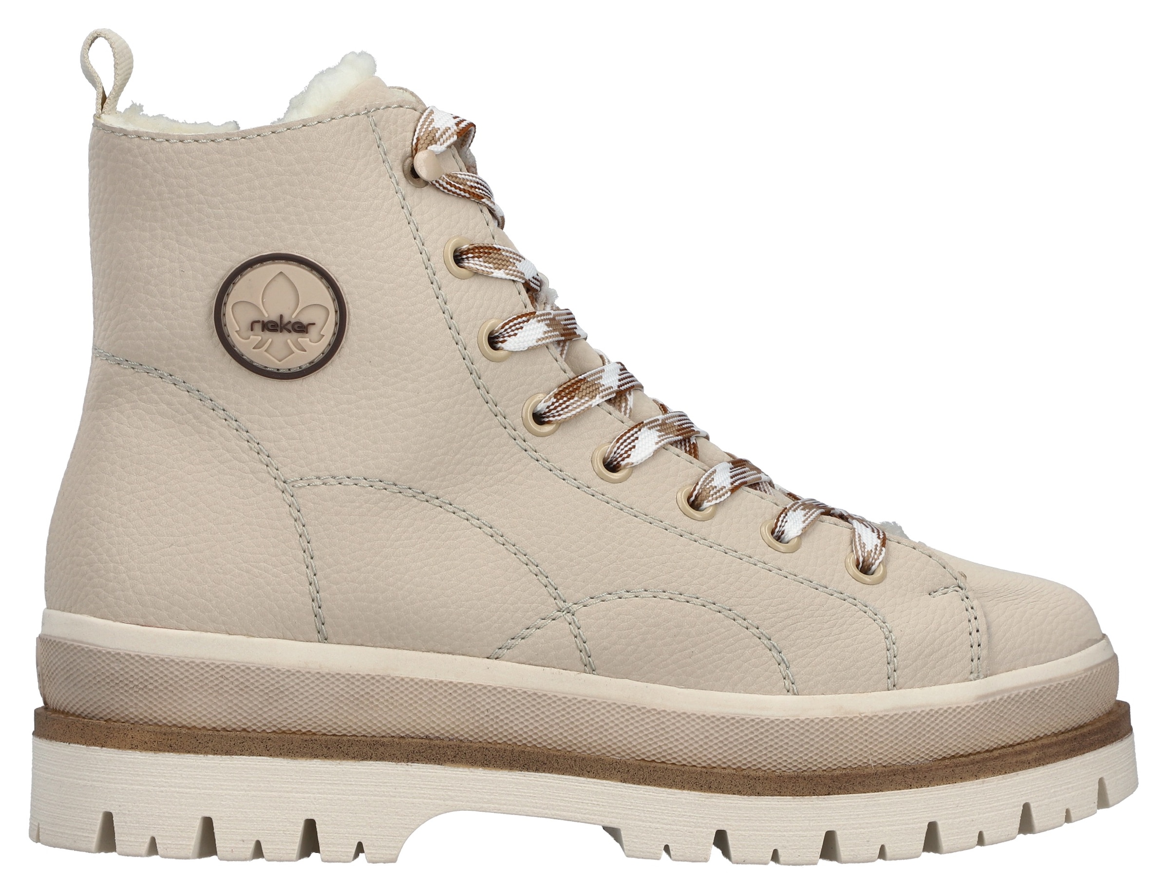 Rieker Winterstiefelette, Plateauboots, Schnürboots, Profilsohle, mit Warmfutter