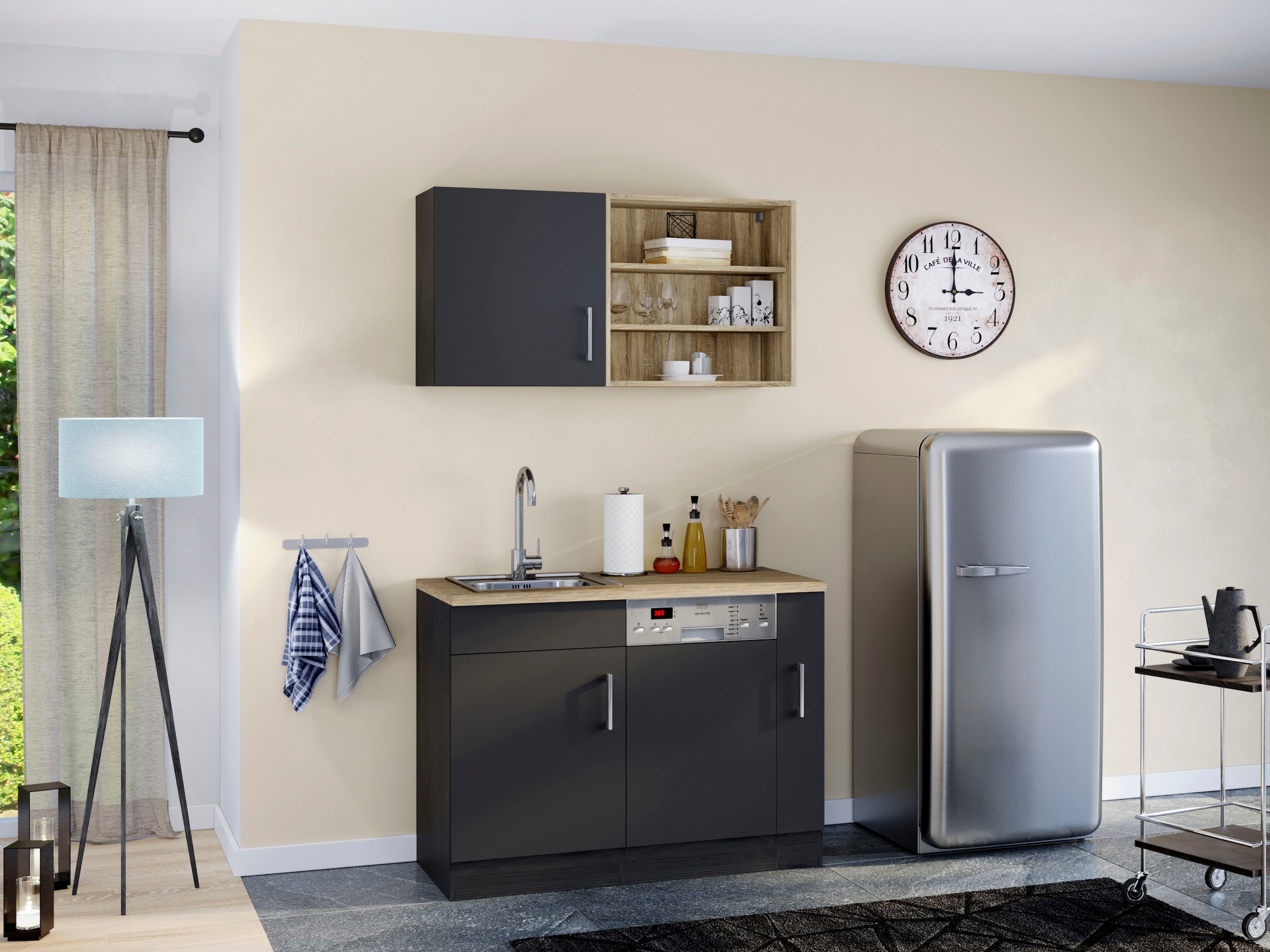 HELD MÖBEL Pantryküche "Mali", Breite 110 cm, mit E-Geräten günstig online kaufen