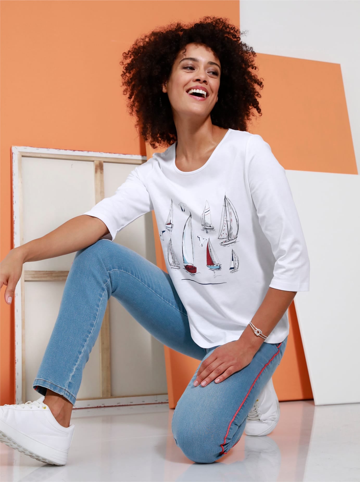 Classic Basics 3/4-Arm-Shirt "Shirt" 1 Stk. tlg. günstig online kaufen