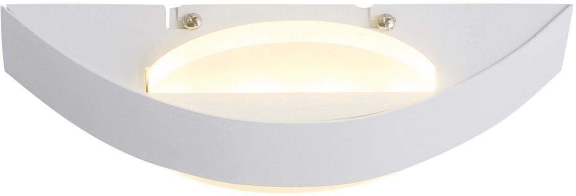 näve LED Wandleuchte »Stan«, 1 flammig-flammig, Effizienzklasse: E, weiß/satiniert, Metall/Acryl, l: 24cm, h: 13cm