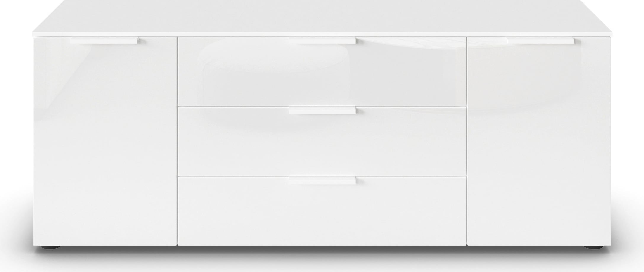 rauch Schubkastenkommode »Kommode Türkommode Sideboard Kombikommode FLIPP mit Glasfront«, (Breite 160 cm mit 2 Einlegeböden), 2-türig mit 3 Schubladen und Soft-Close-Funktion sowie Glasfront
