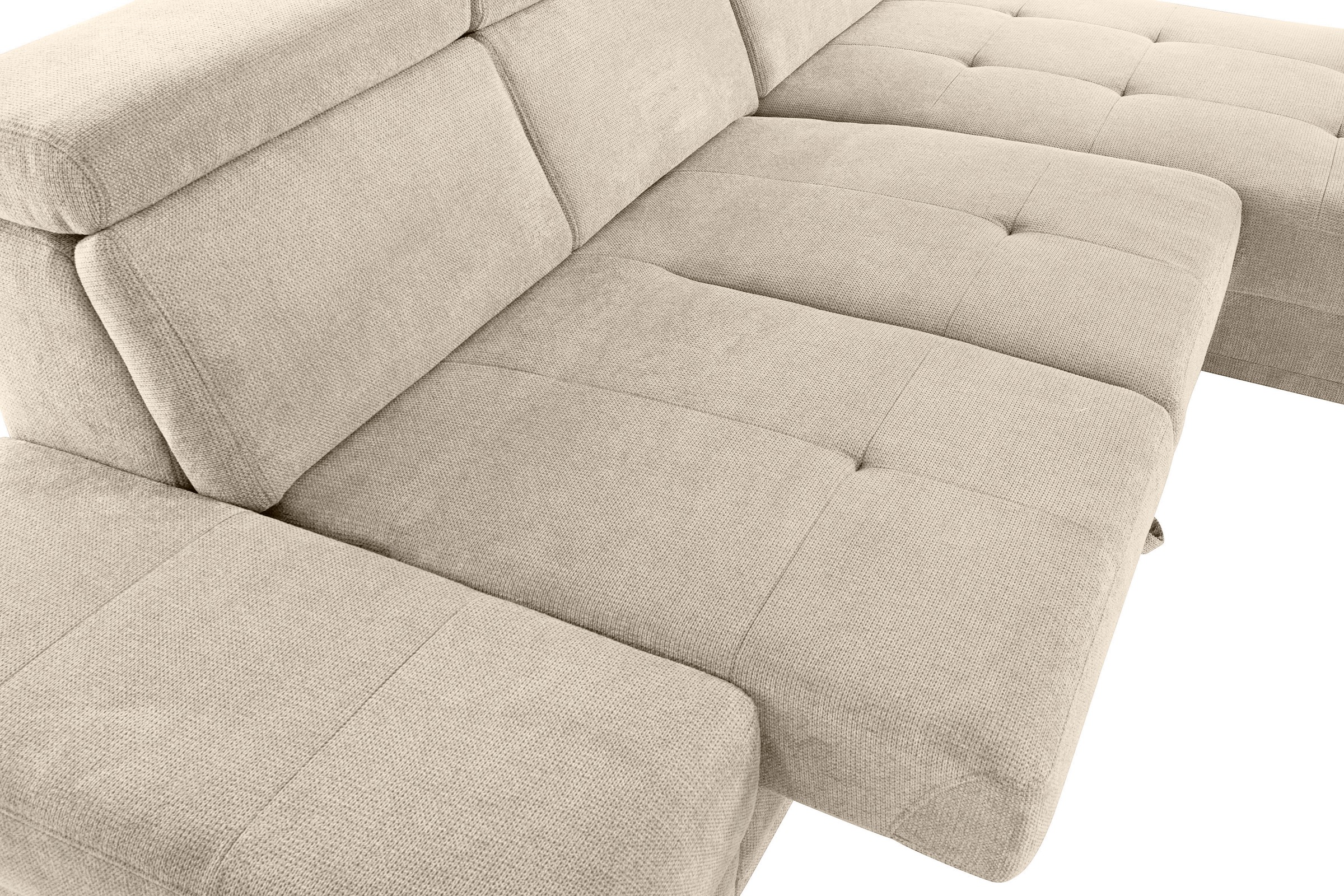 INOSIGN Ecksofa »Cardiz L-Form«, inkl.Kopfteilverstellung und Federkern wahlweise mit Bettfunktion