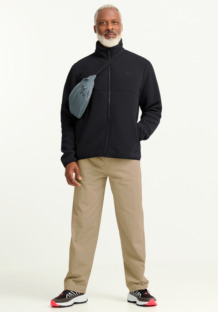 Jack Wolfskin Fleecejacke »LITE CURL FZ M« Sherpa-Fleecejacke, 2-Wege-Reißverschluss, Mesh-Futter