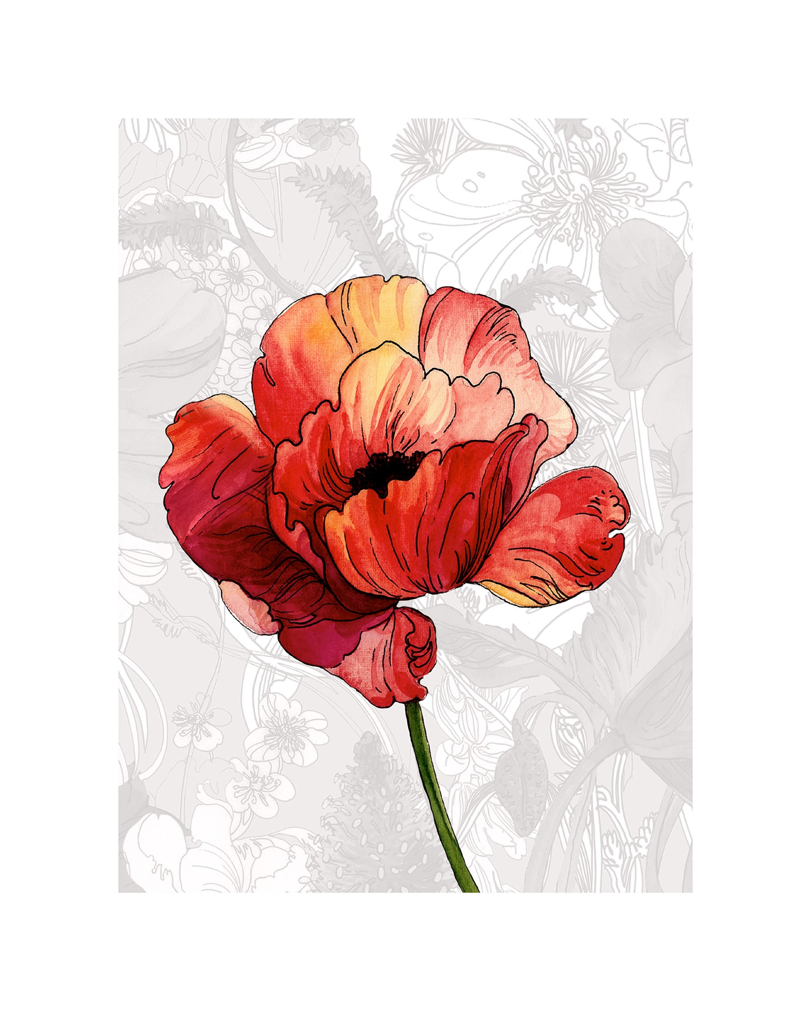 Komar Bild "Amora" Natur 1 Stk. tlg. Wandbild zur Dekoration - ohne Rahmen günstig online kaufen