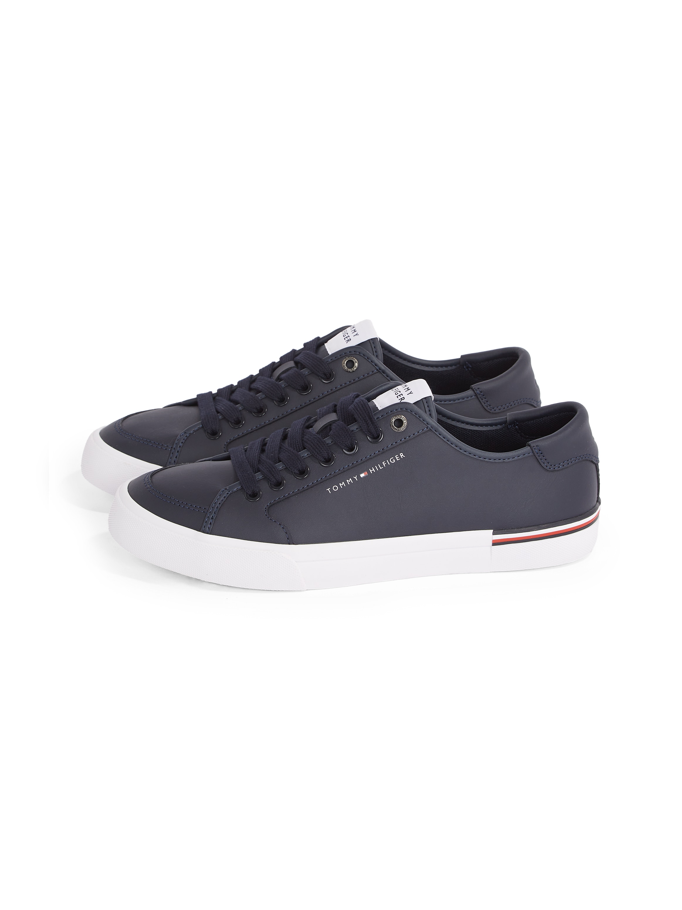 Tommy Hilfiger Sneaker »CORE CORPORATE VULC LEATHER«, Freizeitschuh, Halbschuh, Schnürer mit Logoschriftzug