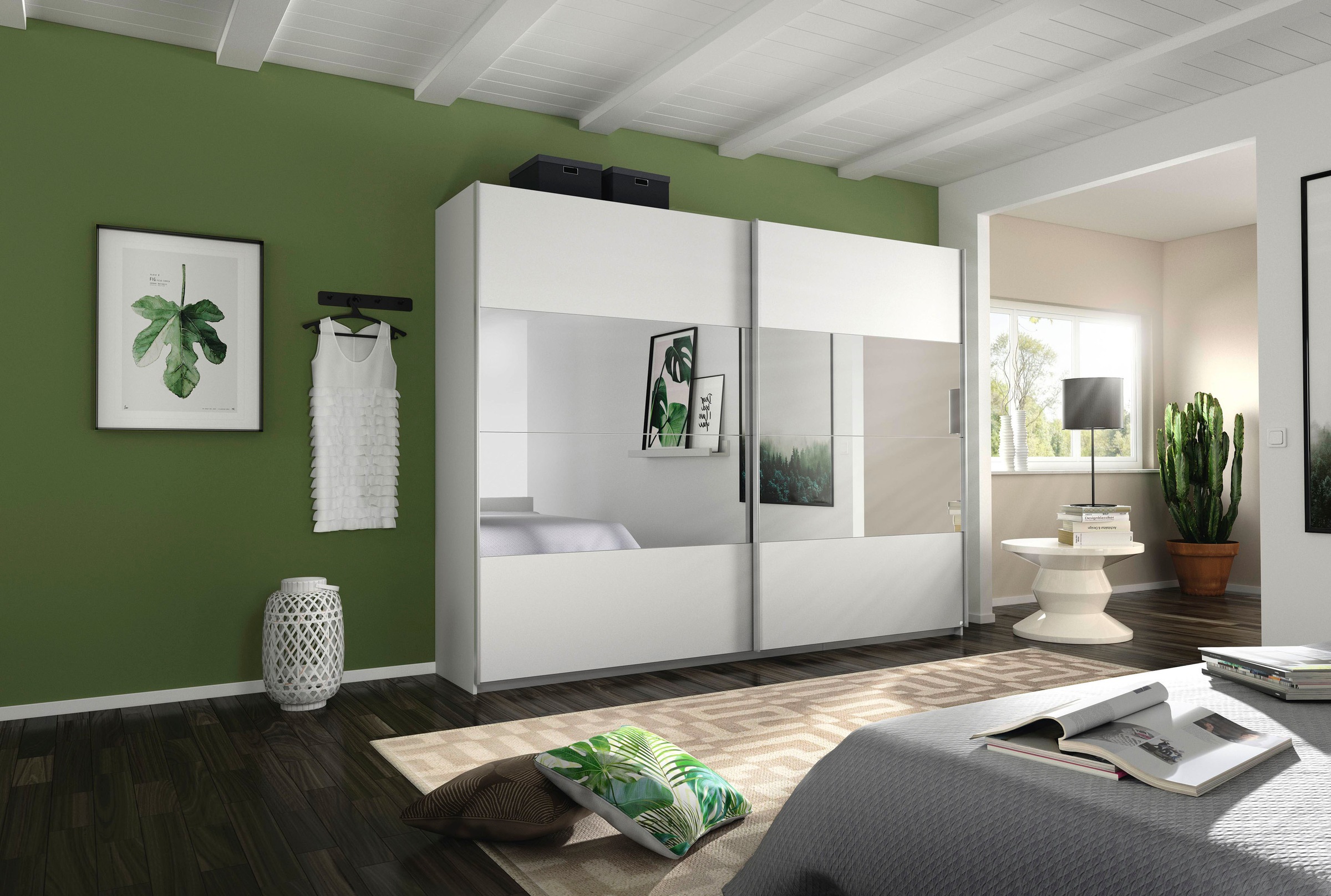 rauch Schwebetürenschrank "Quadra" mit Spiegelelementen günstig online kaufen