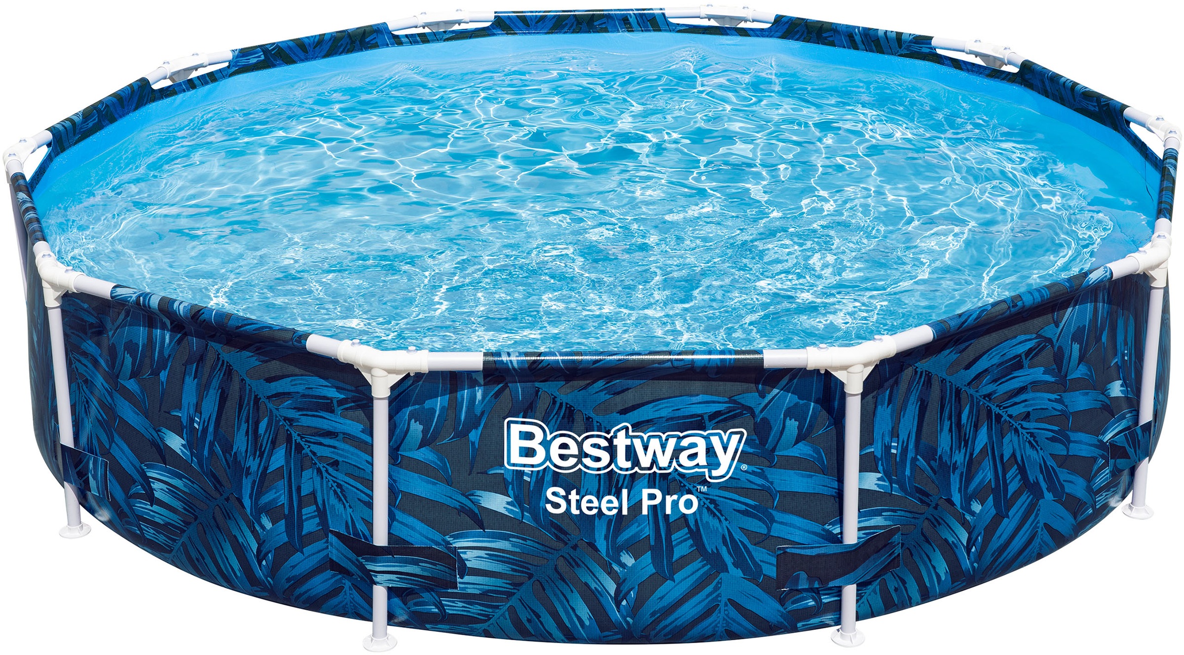 Bestway Framepool "Steel Pro™", ØxH: 305x66 cm, tropisches Blatt-Design, ohne Pumpe