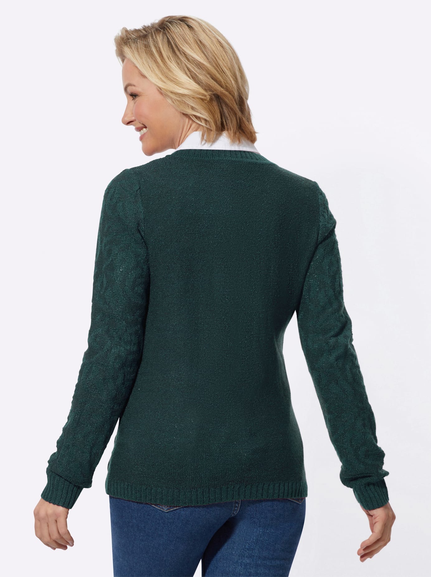 Classic Basics Jacquardstrickjacke