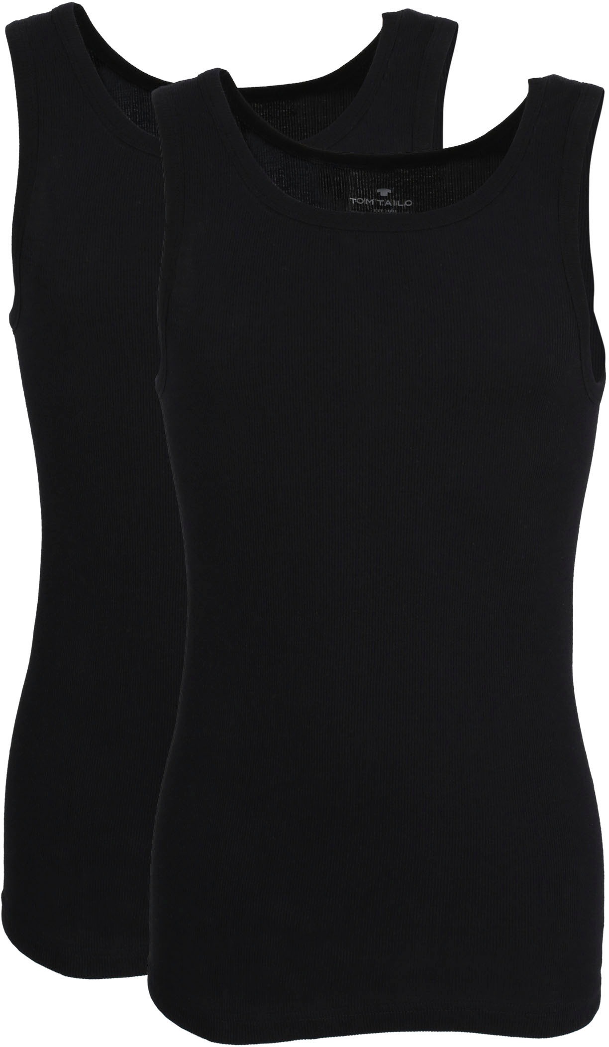 TOM TAILOR Tanktop "Montana", (2er Pack), Rundhalsausschnitt, slim fit, bas günstig online kaufen