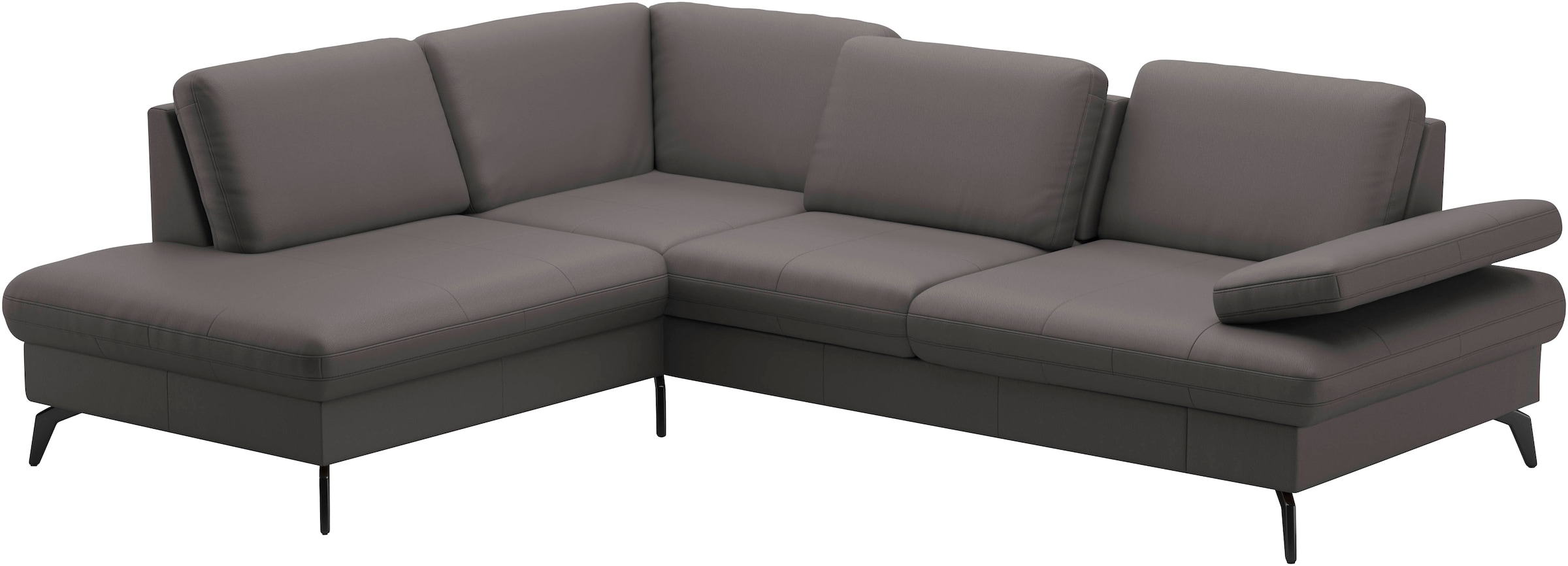 sit&more Ecksofa »Morris L-Form, inkl. Sitztiefenverstellung«, wahlweise mit Armteilverstellung, Bettfunktion & Bettkasten