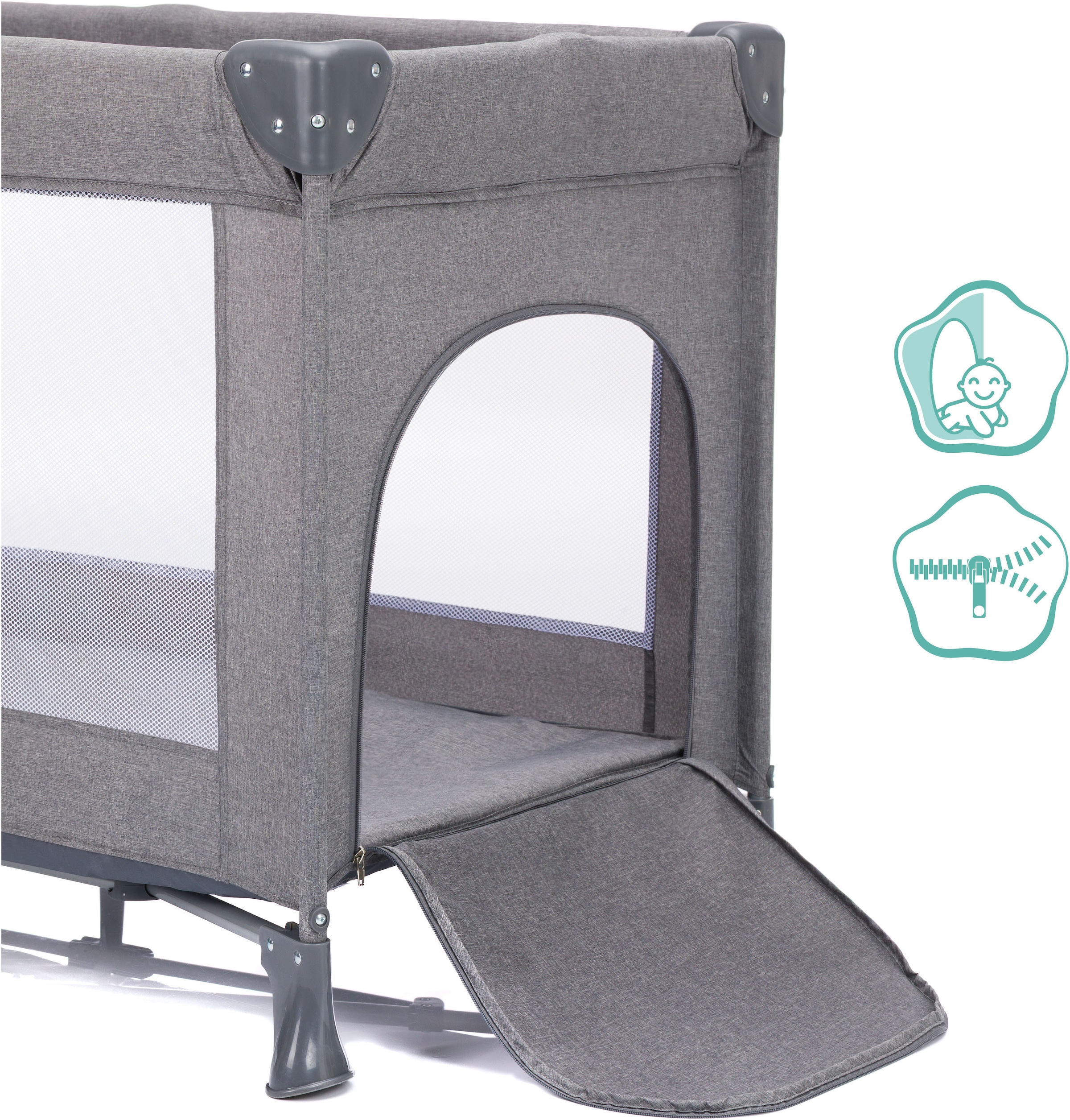 Fillikid Baby-Reisebett »Milano« inklusive Transporttasche und Neugeboreneneinhang