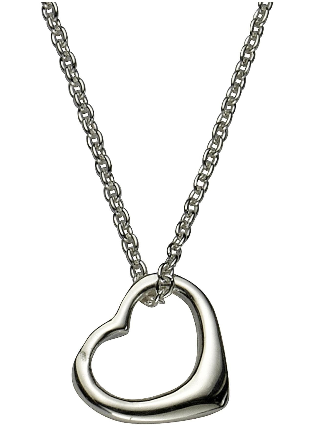 Firetti Kette mit Anhänger »Schmuck Geschenk Silber 925 Halsschmuck  Halskette Ankerkette Herz«, zu Kleid, Shirt, Jeans, Sneaker! Anlass  Geburtstag Weihnachten bestellen | BAUR | Silberketten