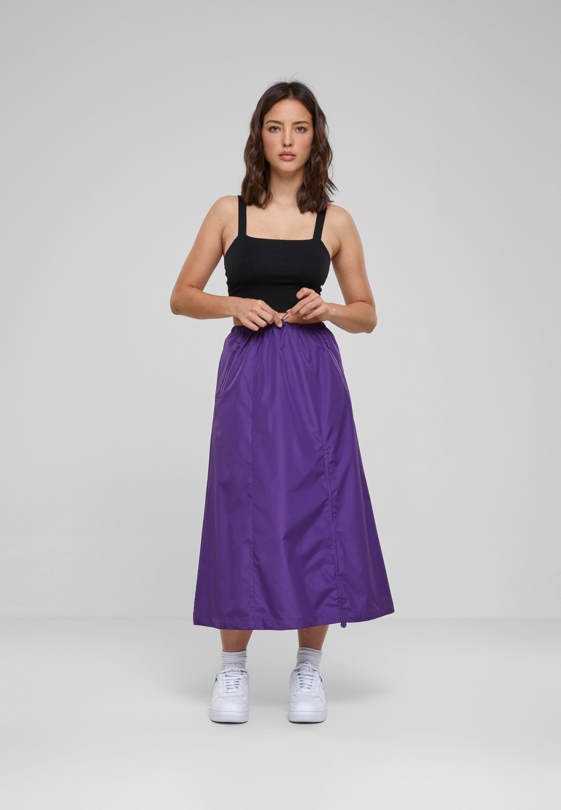 URBAN CLASSICS Sommerrock »Urban Classics Damen Ladies Ripstop Parachute Midi Skirt«, (1 tlg.)