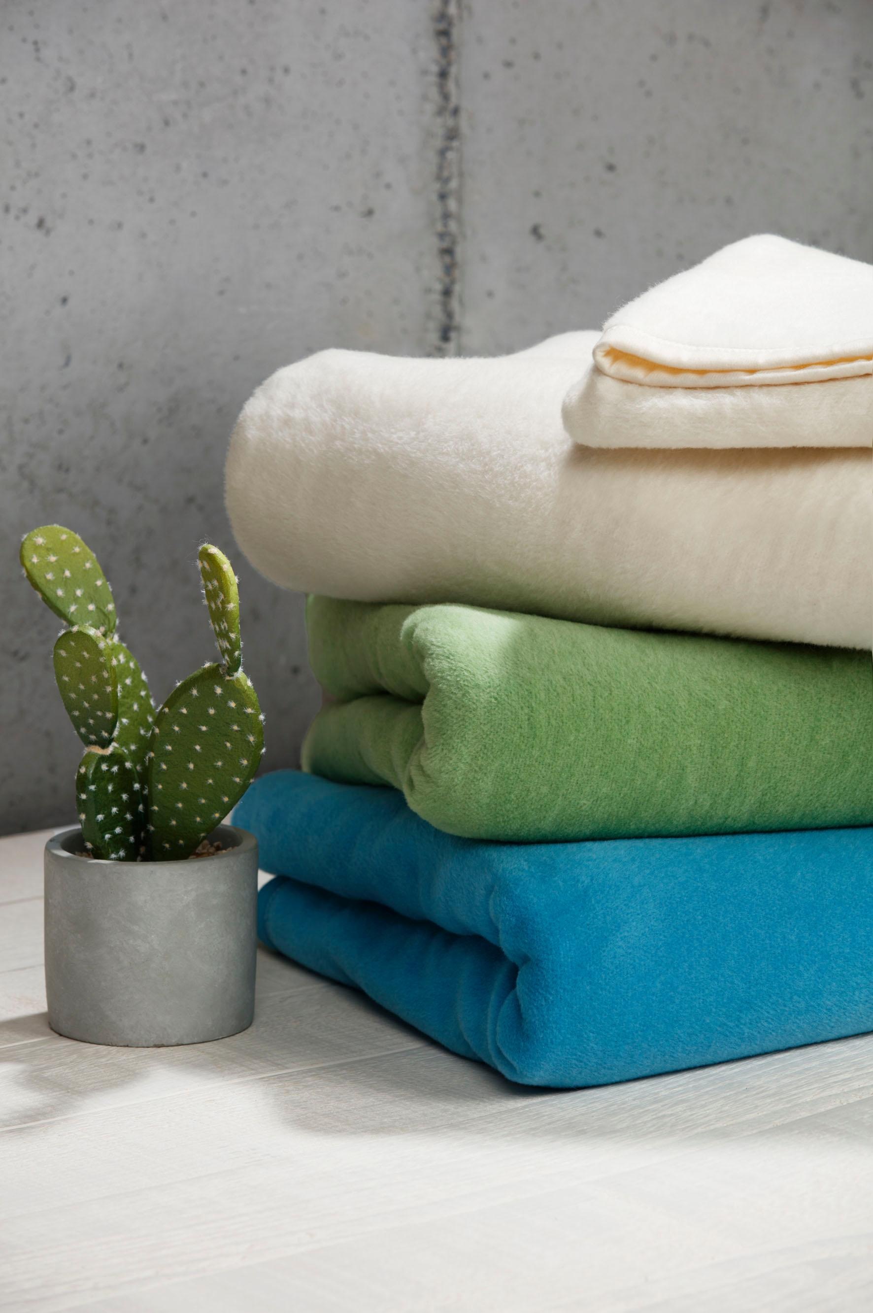 Biederlack Wohndecke »Uno Cotton«, in schönen Unifarben, Kuscheldecke
