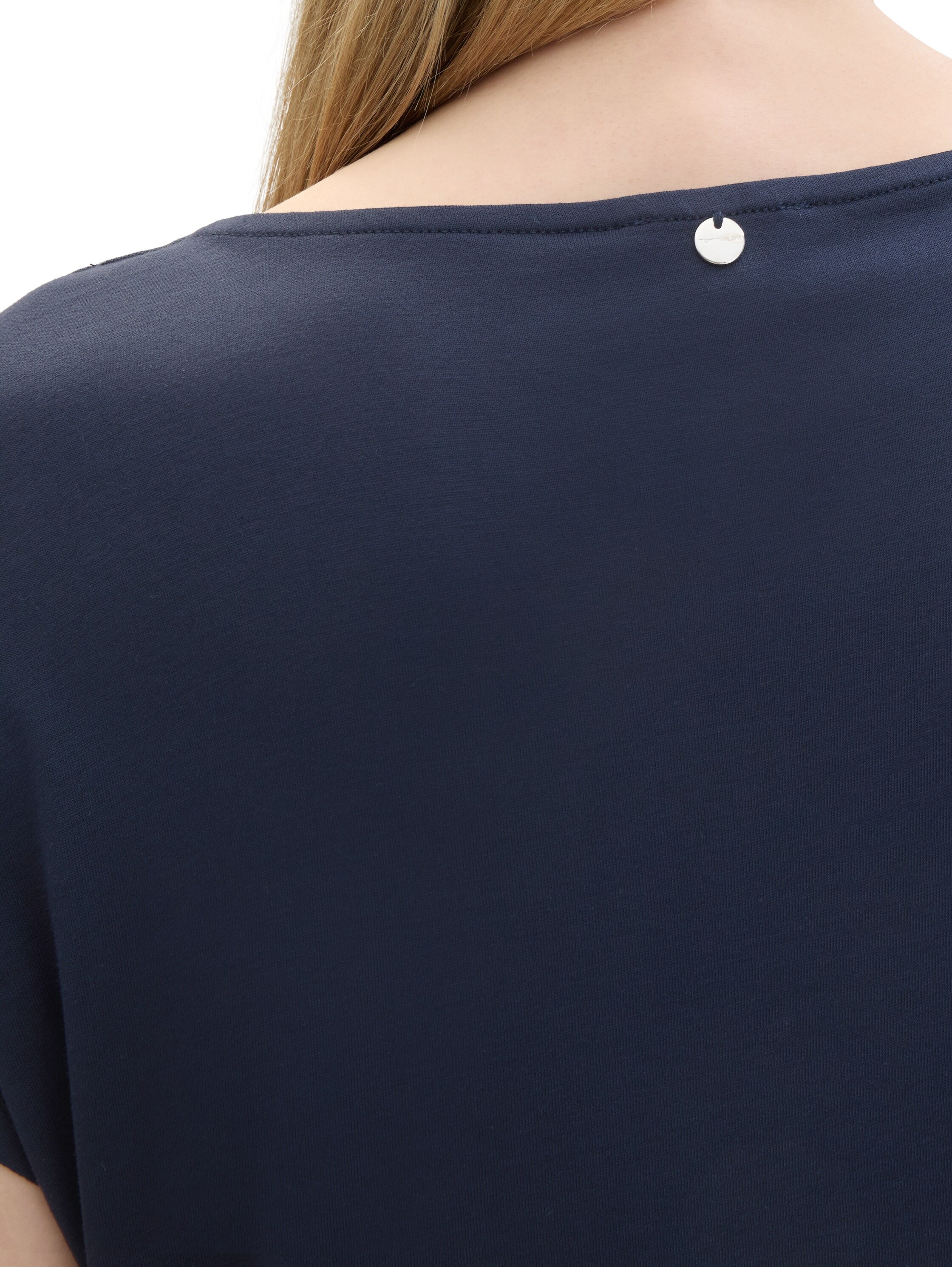 TOM TAILOR T-Shirt, mit geschlitztem Rundhalsaussschnitt