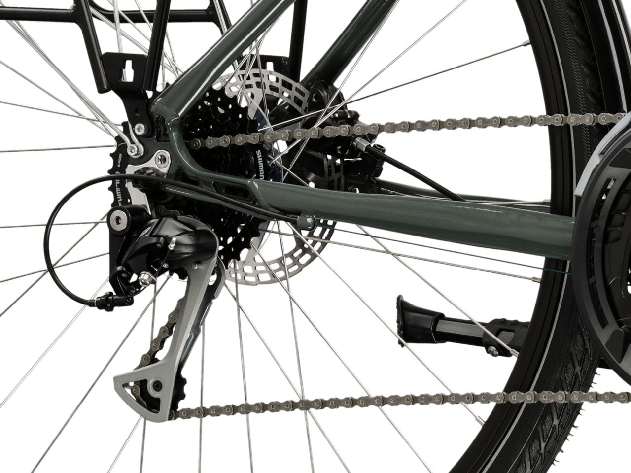 Kross Crossrad »Trans 8.0 grau 27 Gänge« 27 Gang Shimano ALIVIO T4000 Schaltwerk Kettenschaltung