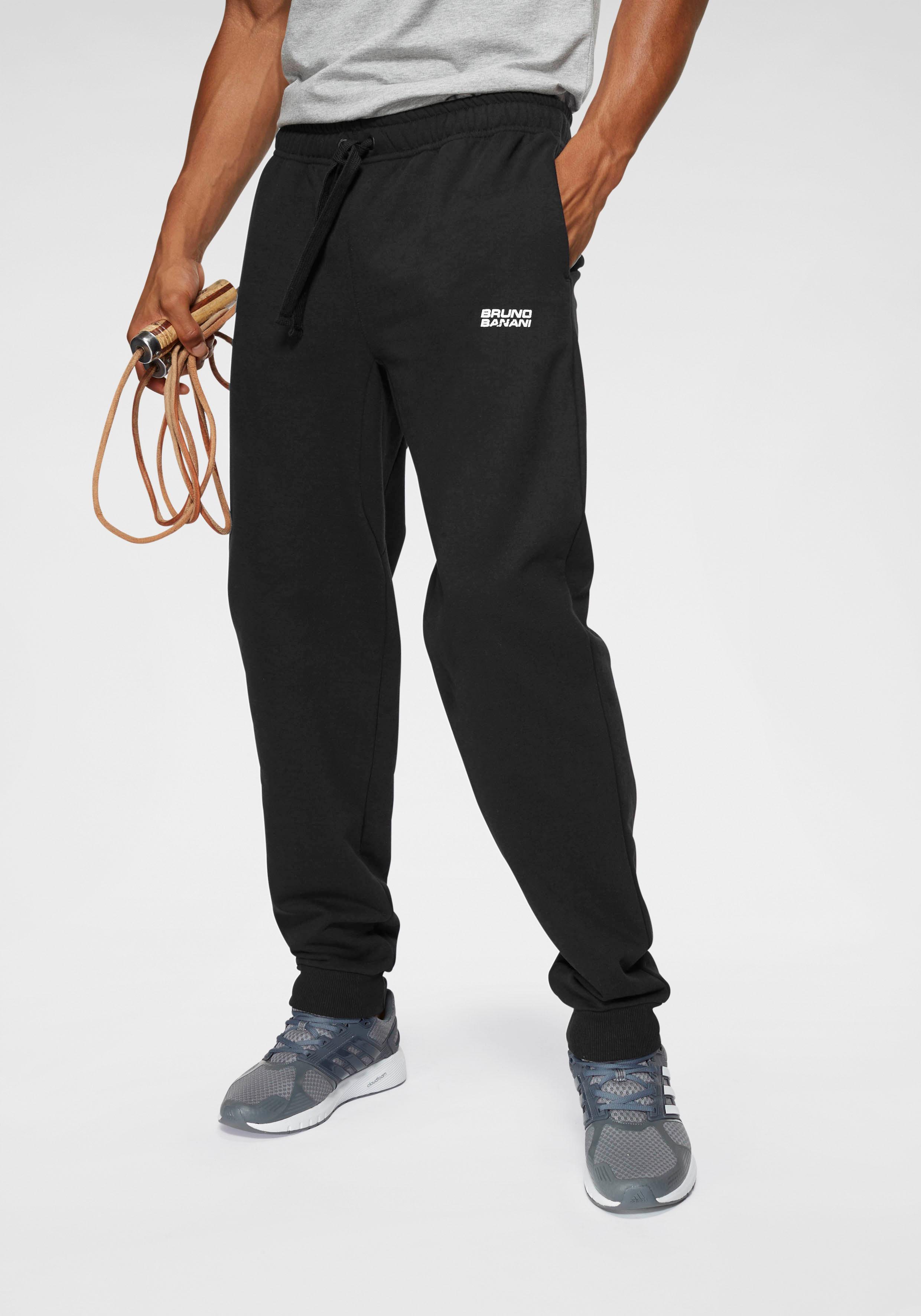 Bruno Banani Jogginghose "Loose Fit" lockerer Fit, mit elastischem Rippbündchen am Beinabschluss
