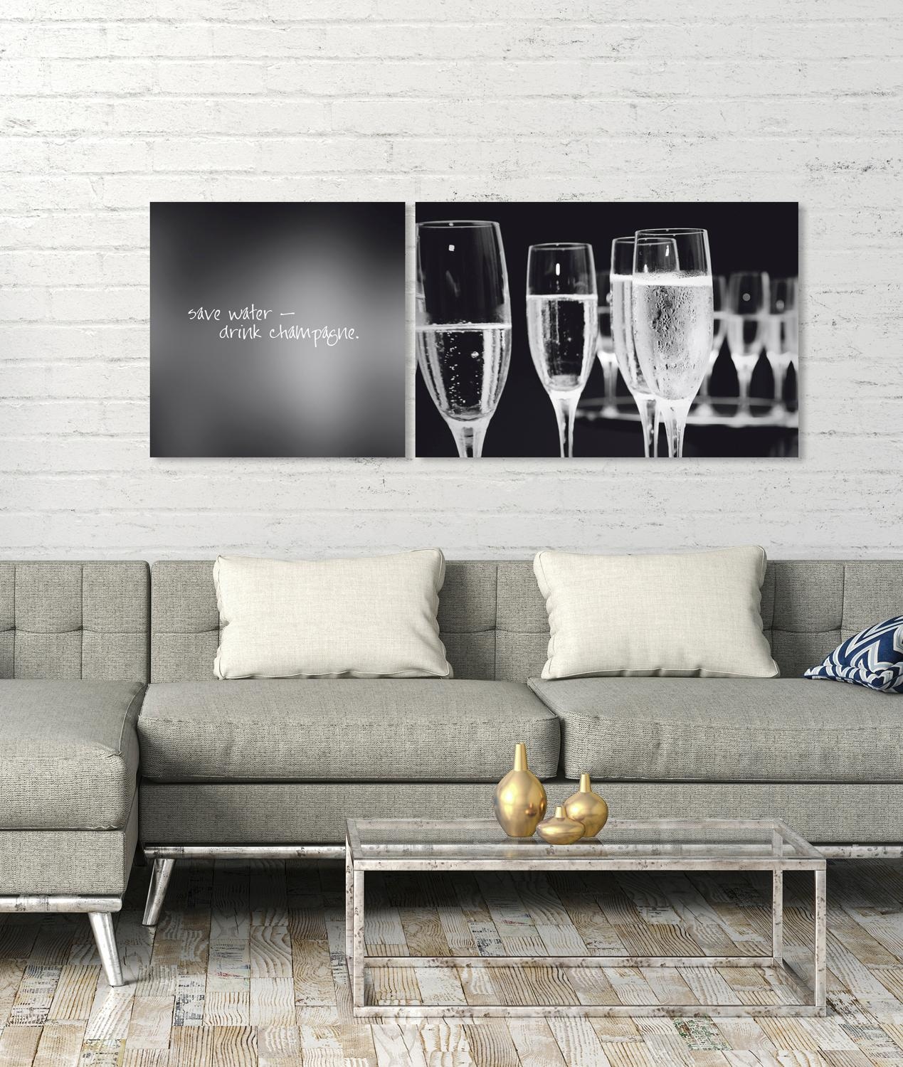 queence Leinwandbild »Champagne«, (Set), 2er-Set