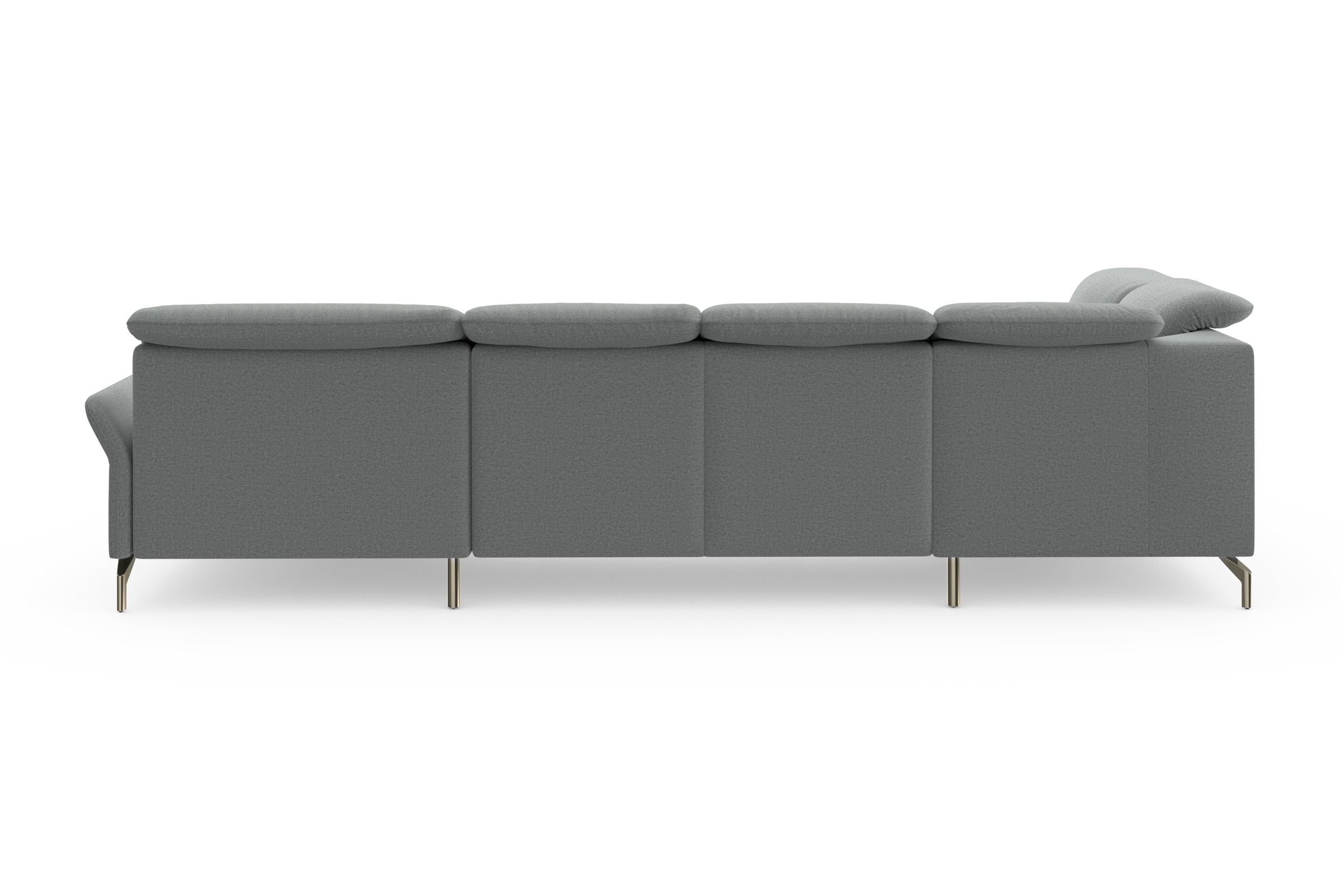 sit&more Wohnlandschaft »Fashion U-Form«, wahlweise mit Kopfteilverstellung, Vorziehsitz, motorisch, Nickelfüße