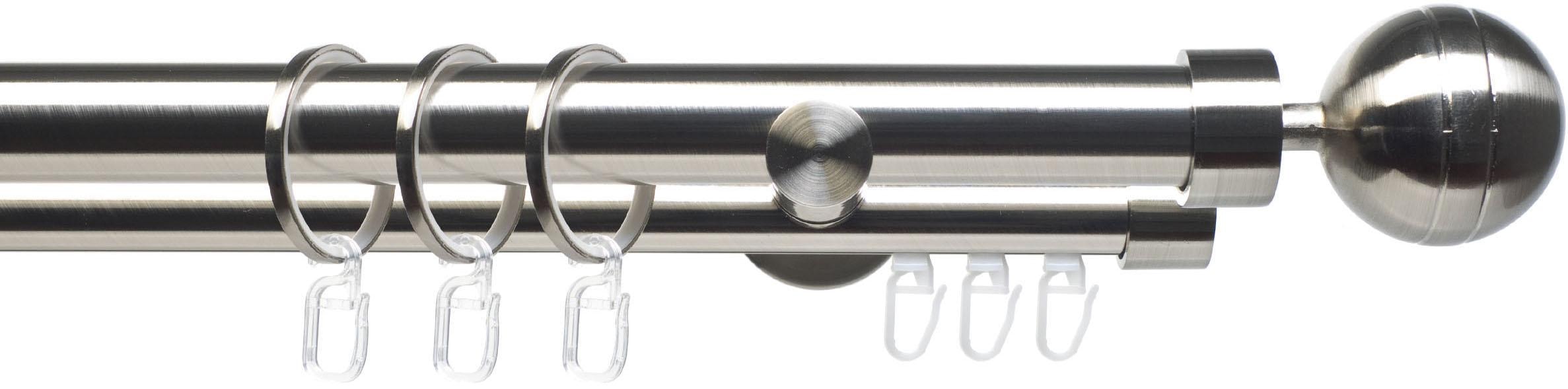 Liedeco Gardinenstange "CELKUGEL02SG2L" Ø 25 mm 2 läufig-läufig Fixmaß 2-lä günstig online kaufen