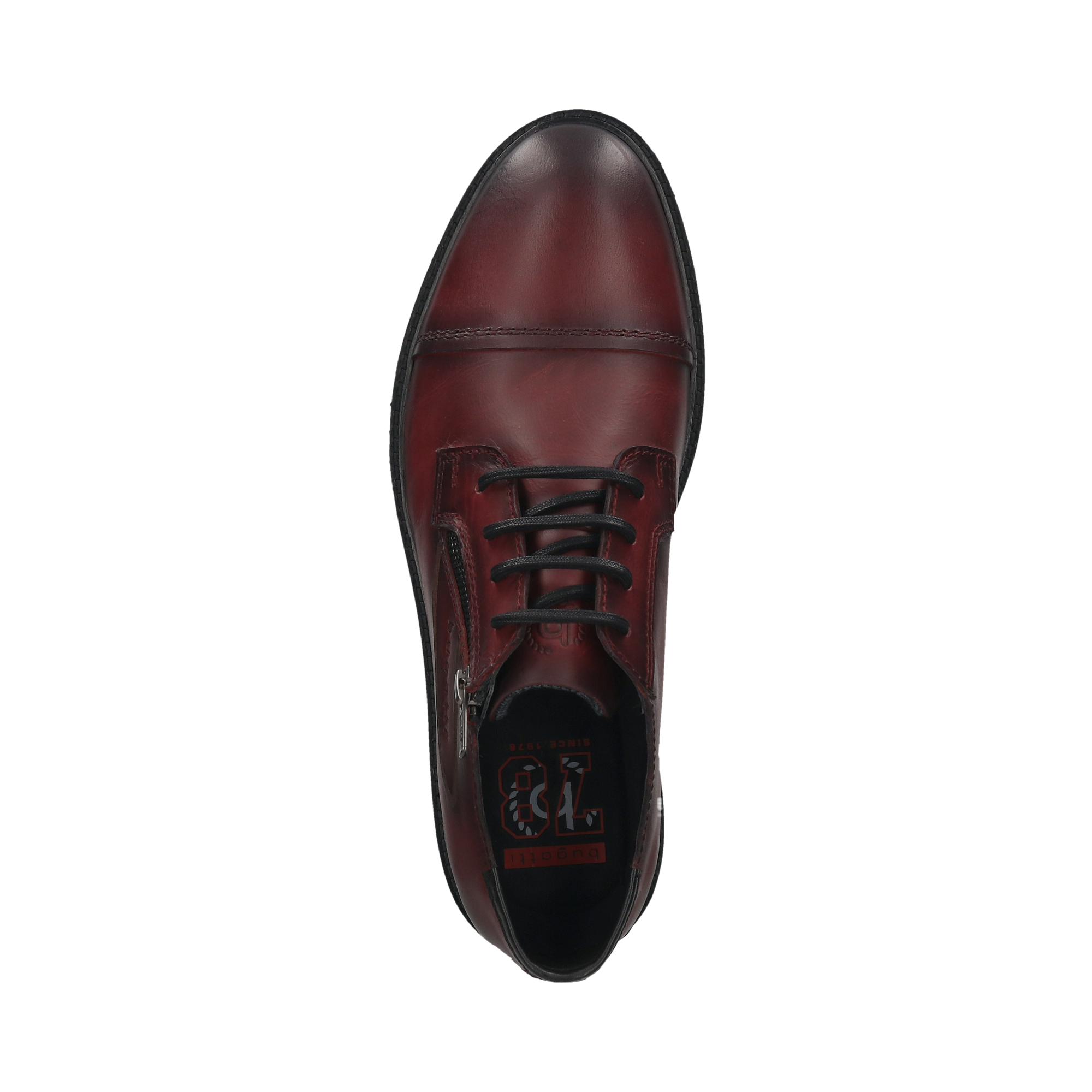 bugatti Schnürschuh, Halbschuh, Business Schuh mit seitlichem Reißverschluss