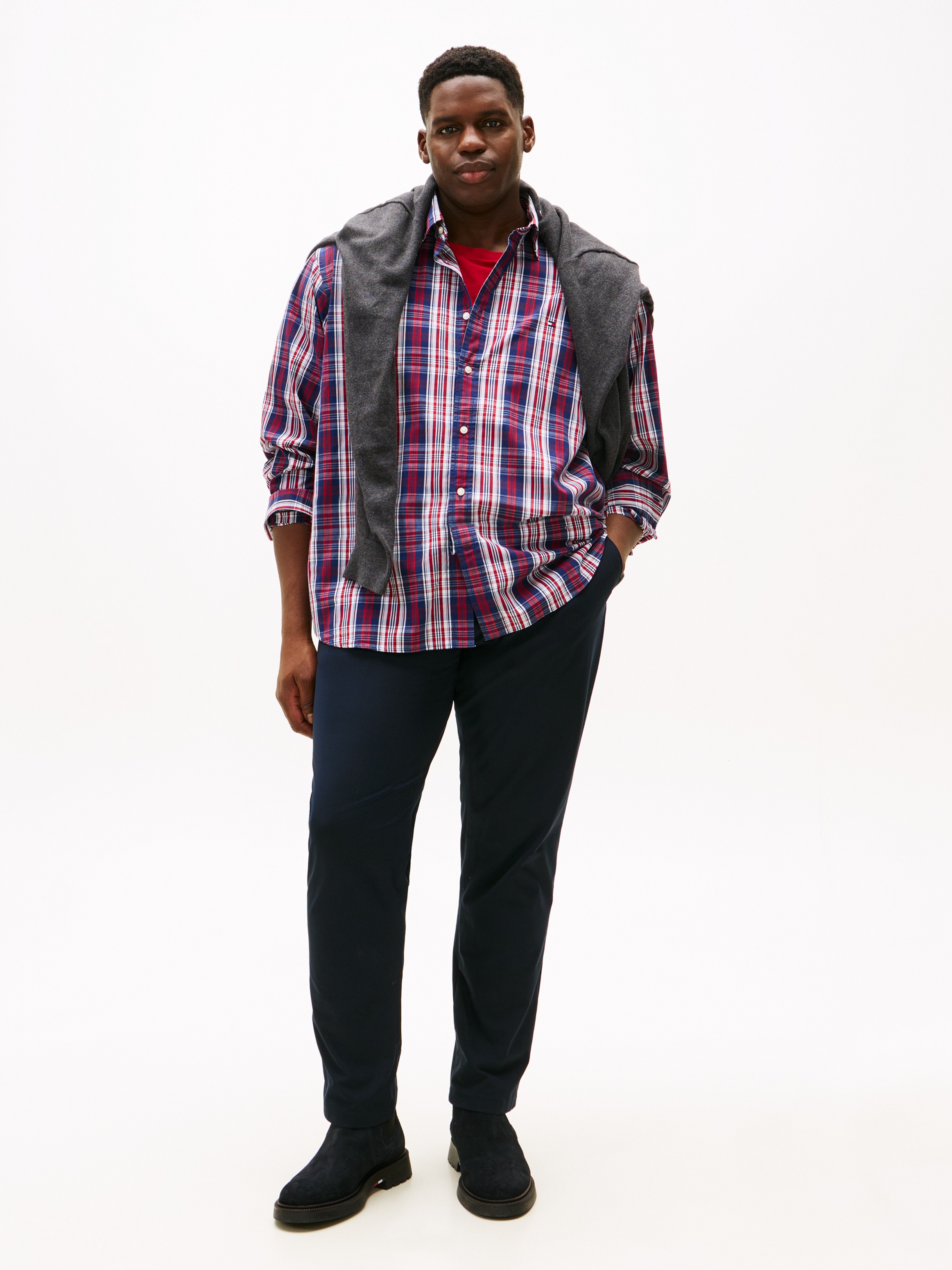 Thumbnail - Tommy Hilfiger Big & Tall Langarmhemd "BT - FLEX POP MEDIUM CHECK" regular fit, Große Größen, kariert